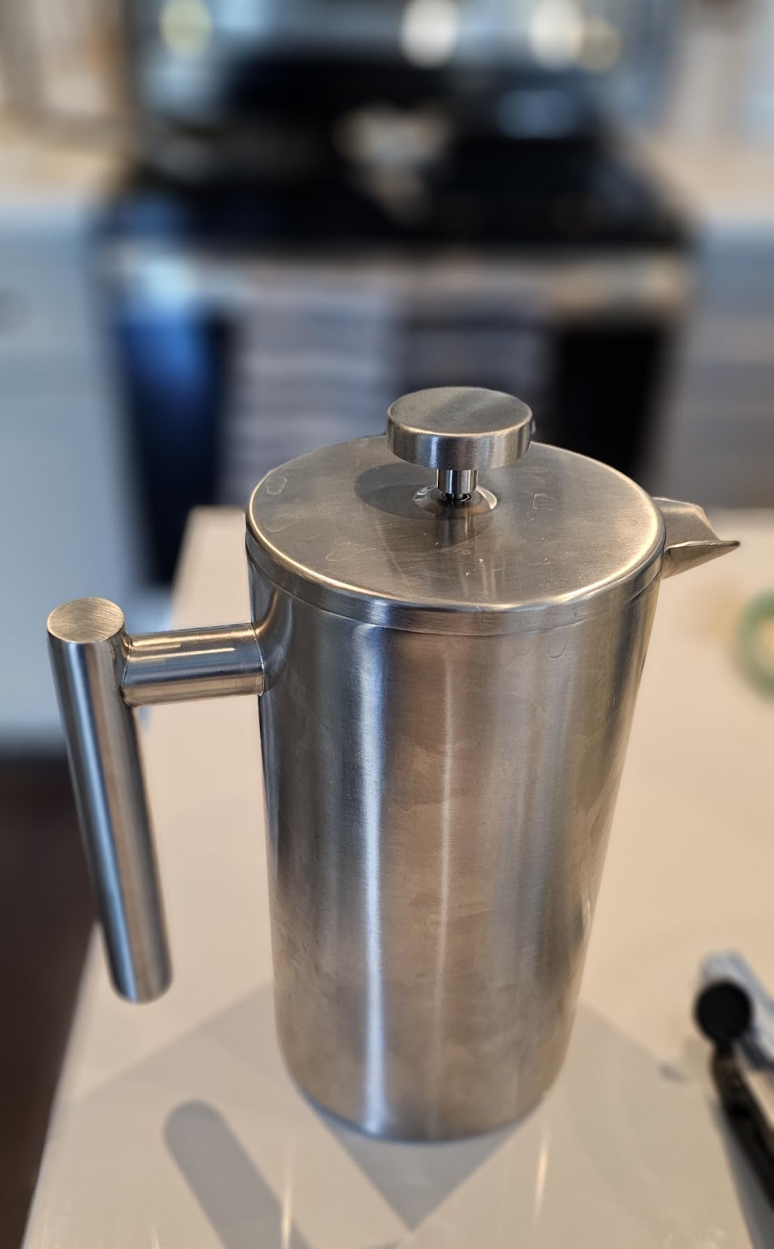 French Press 34 oz, Full Stainless Steel French Press Coffee Maker 4 Cups | Upgraded Double-Walled Insulated French Coffee Presses, Food Grade Good for Kitchen Camping, Dishwasher Safe 2 More Filters customer photo 2