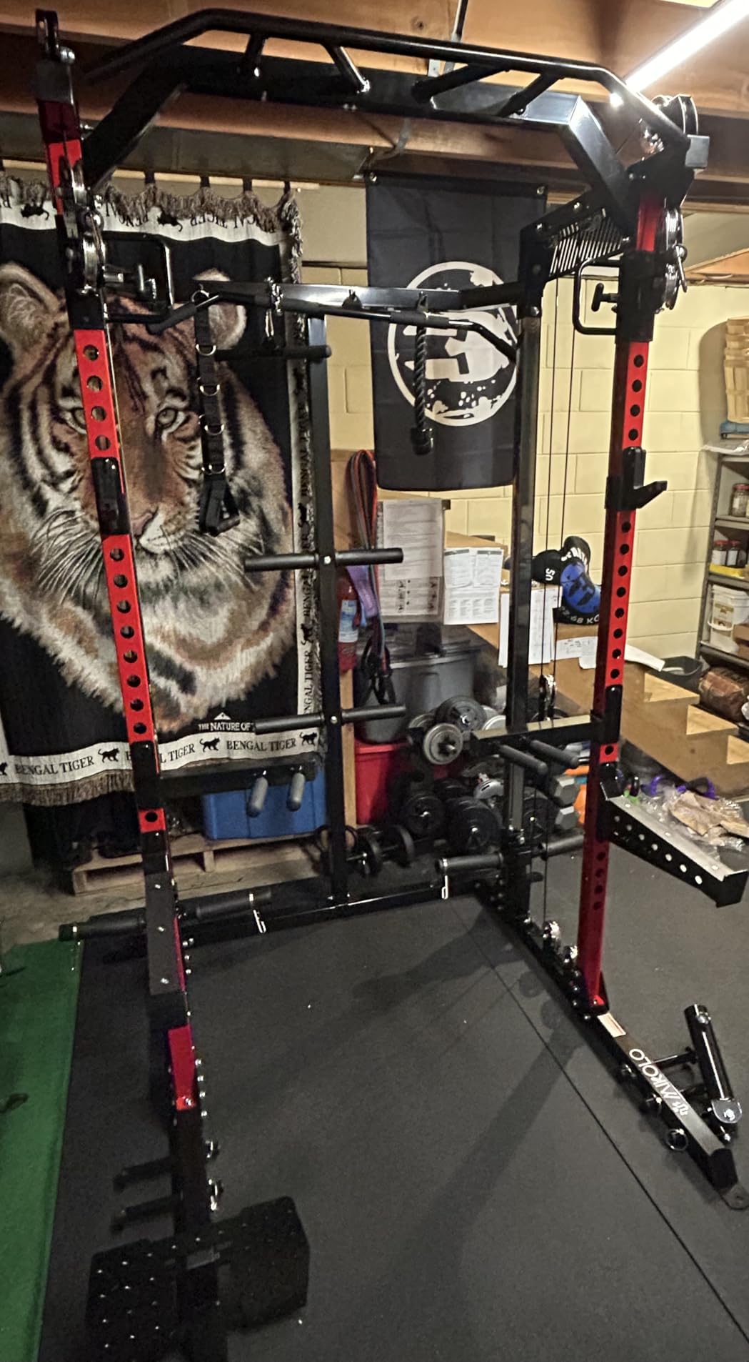 Mikolo HR06 Power Cage with Aluminum Pulleys, 2000LB Power Rack with Independent Dual Pulley System, Multi-Function Home Gym Workout Machine for Cable Crossover customer photo 1