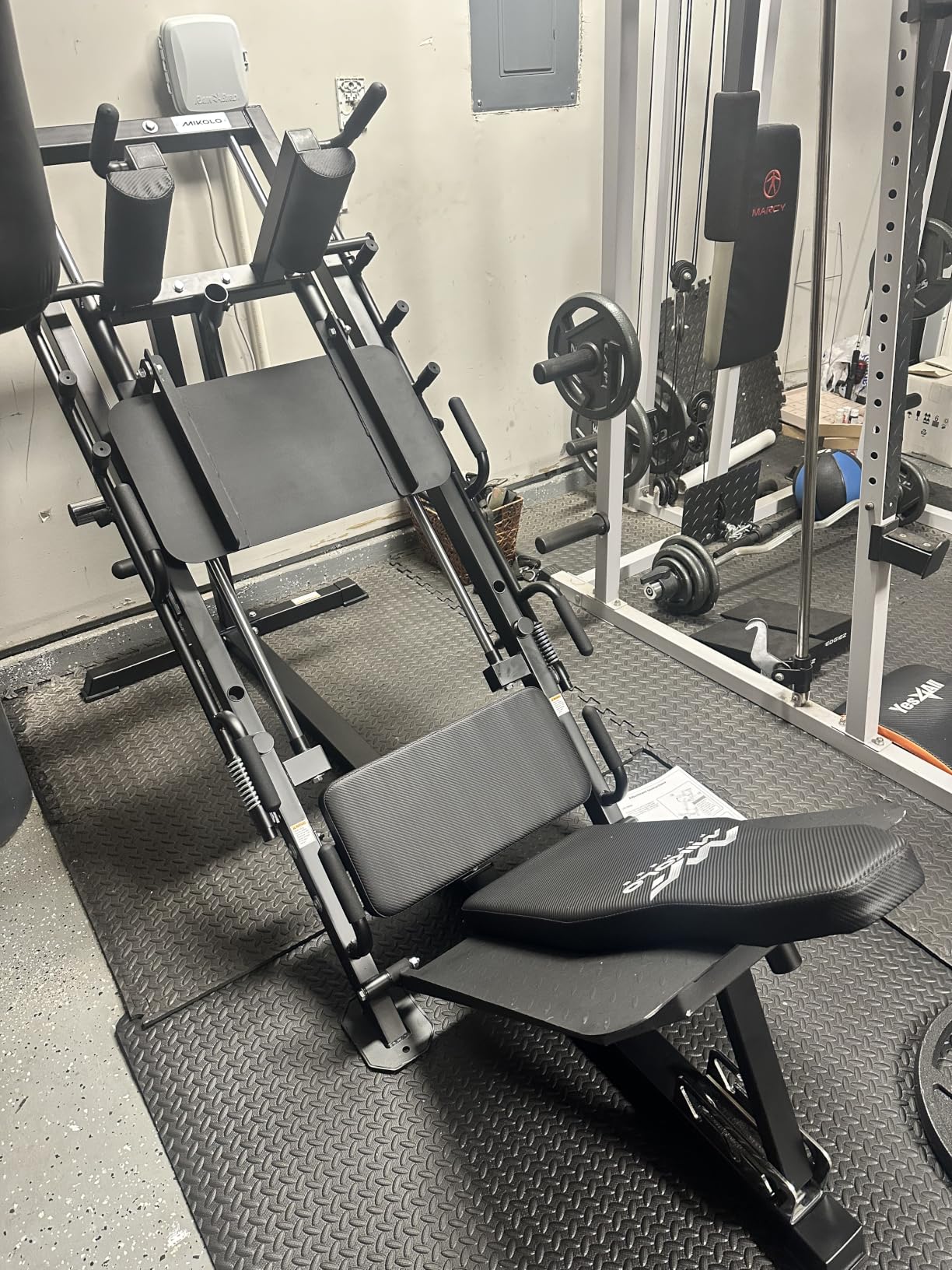 Mikolo Leg Press Hack Squat Machine Combo, Leg Press Machines for Home Gym with Linear Bearing, Hack Squat Machine with Rear and Front Band Pegs, Leg Machine for Full Range Leg Training customer photo 1