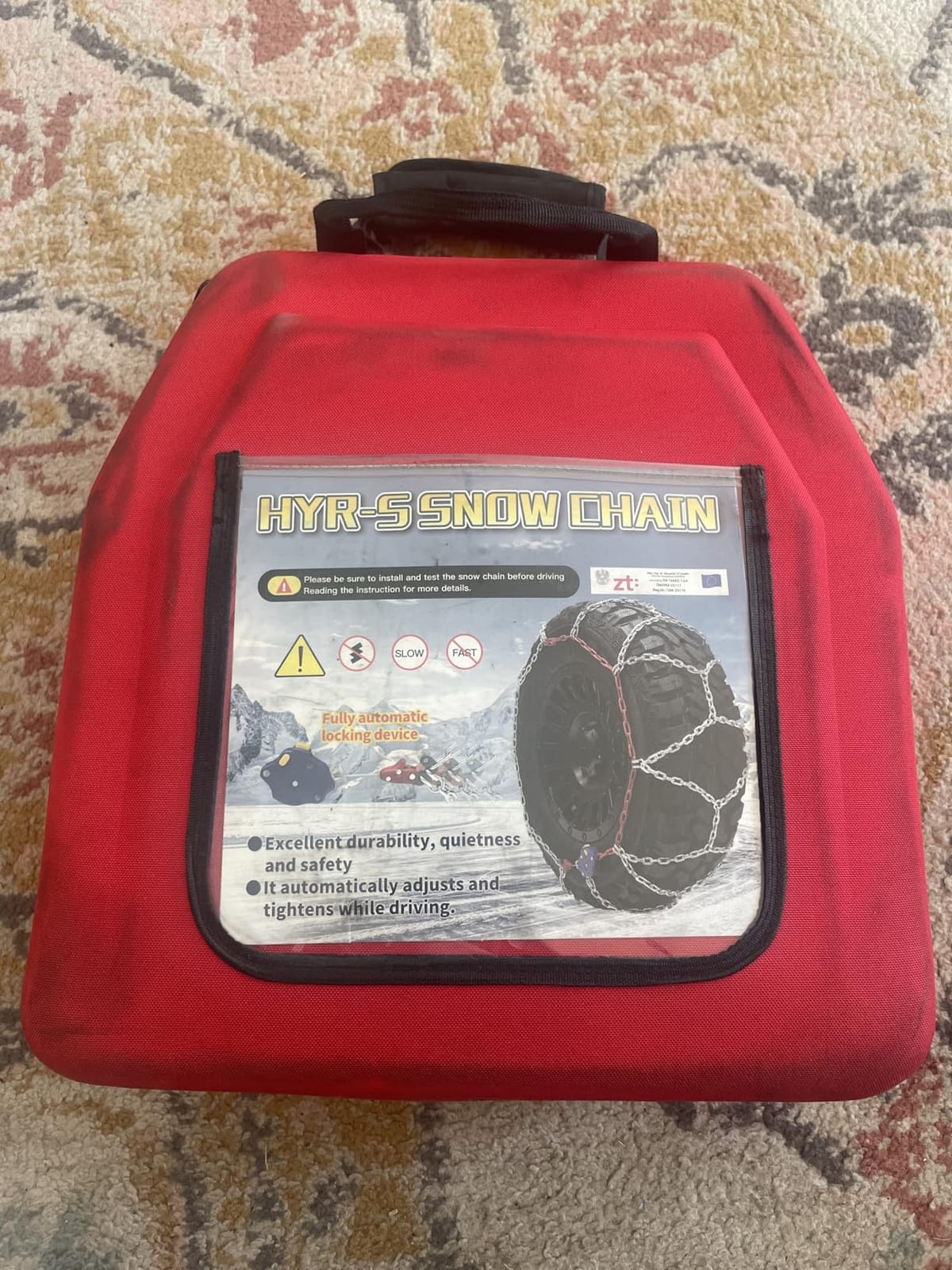 Snow Chains for Pickup Trucks, 2 Piece x 12mm, 1 Minute Quick Installation Tire Chains with Automatic Tensioner, Heavy-Duty Emergency Tire Traction Chain for Pickup Trucks and Off-Road SUVs (HYR-A) customer photo 2