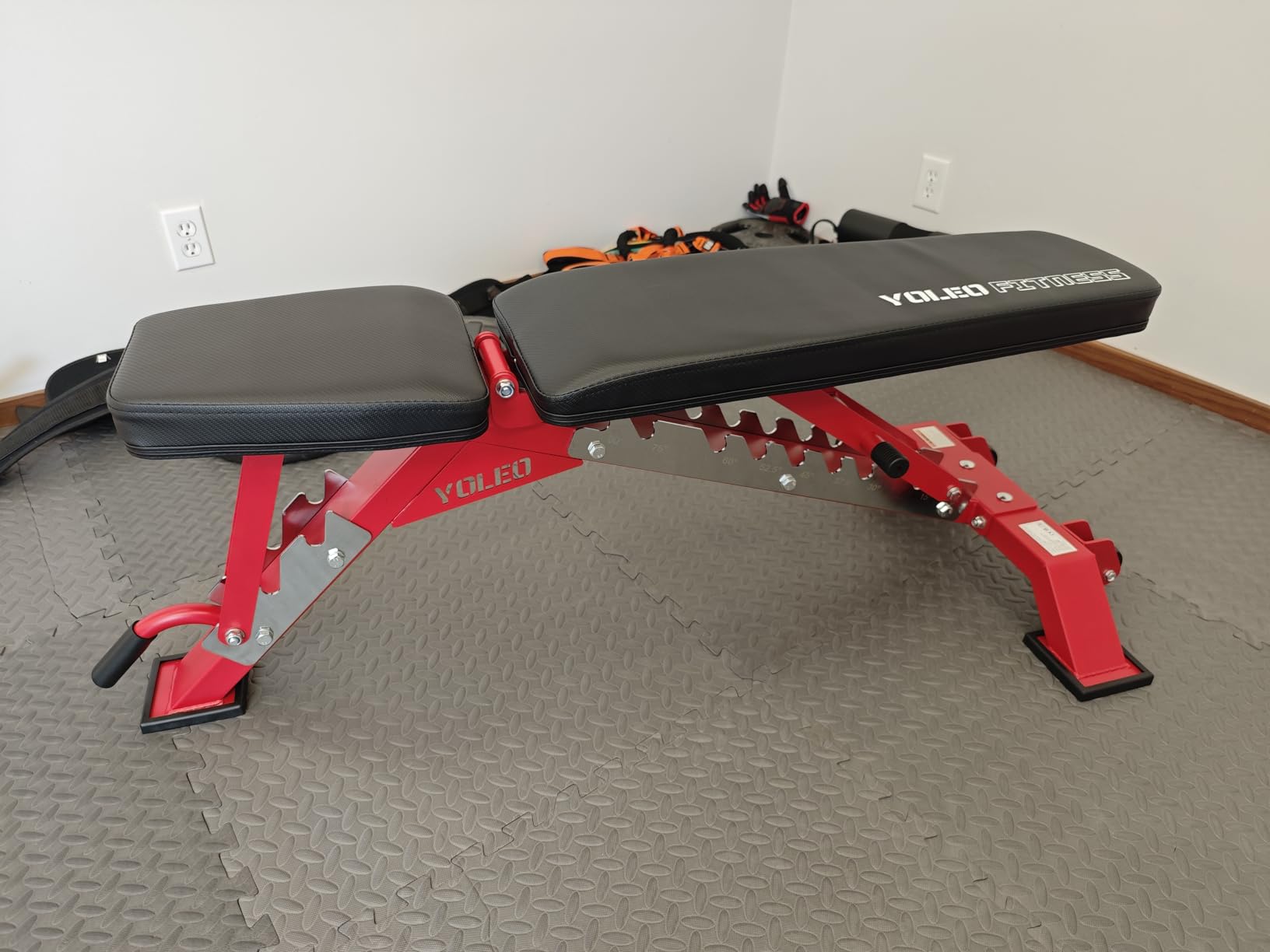 YOLEO Commercial Adjustable Weight Bench 2315LB ASTM Certified - 80% Pre-Assembled Heavy Duty Workout Bench for Home Gym customer photo 2