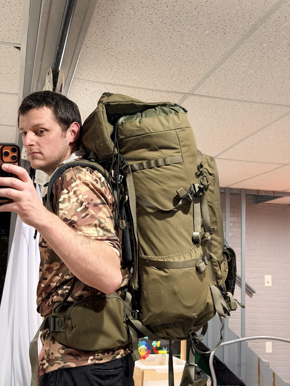 Pro 5000 Frame Backpack - Meat Hauler Pack with Rain Cover for Outdoor- Lightweight, Green customer photo 2