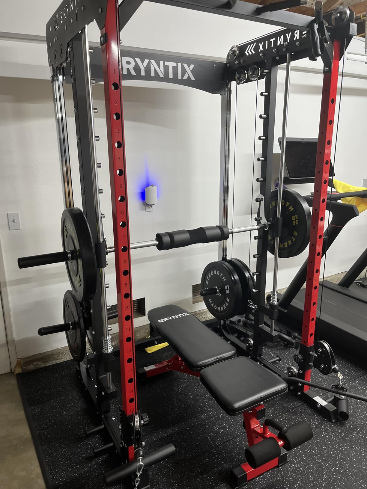 Power Rack, 2600 LBS Capacity Smith Machine for Home Gym Garage, All-in-One Power Cage with Cable Crossover, Heavy-Duty Squat Rack, 84'' Home Gym Equipment customer photo 1