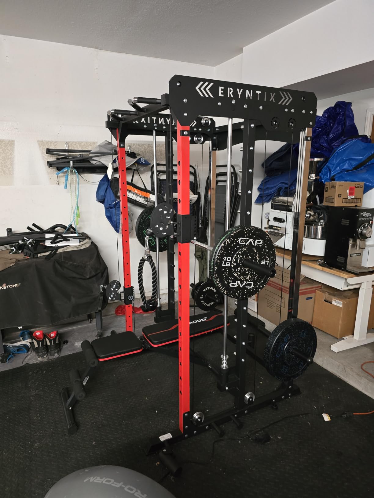 Power Rack, 2600 LBS Capacity Smith Machine for Home Gym Garage, All-in-One Power Cage with Cable Crossover, Heavy-Duty Squat Rack, 84'' Home Gym Equipment customer photo 2