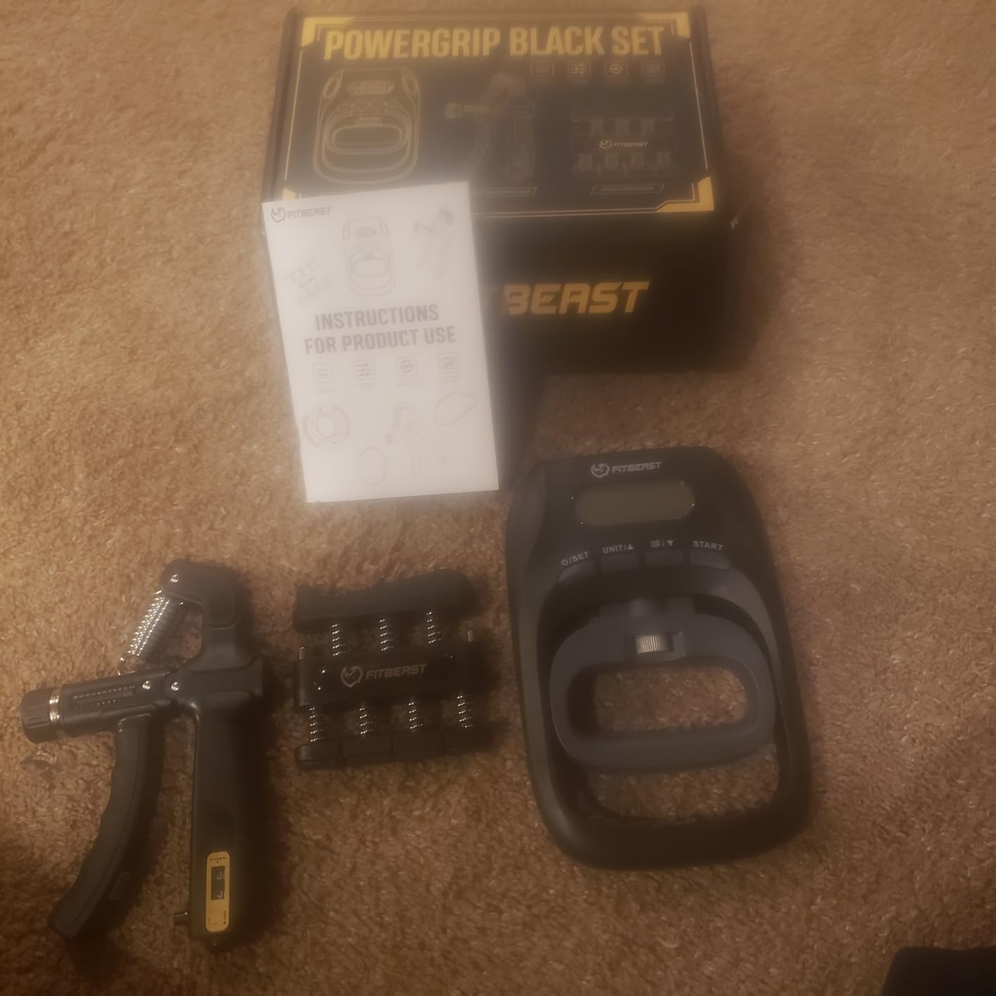 FitBeast Grip Strength Trainer Kit, Digital Grip Strength Tester with Adjustable Hand Gripper Strengthener & Finger Exerciser, Track Progress for Fitness, Rehab & Strength Building (Advanced 3-in-1 Kit) customer photo 2