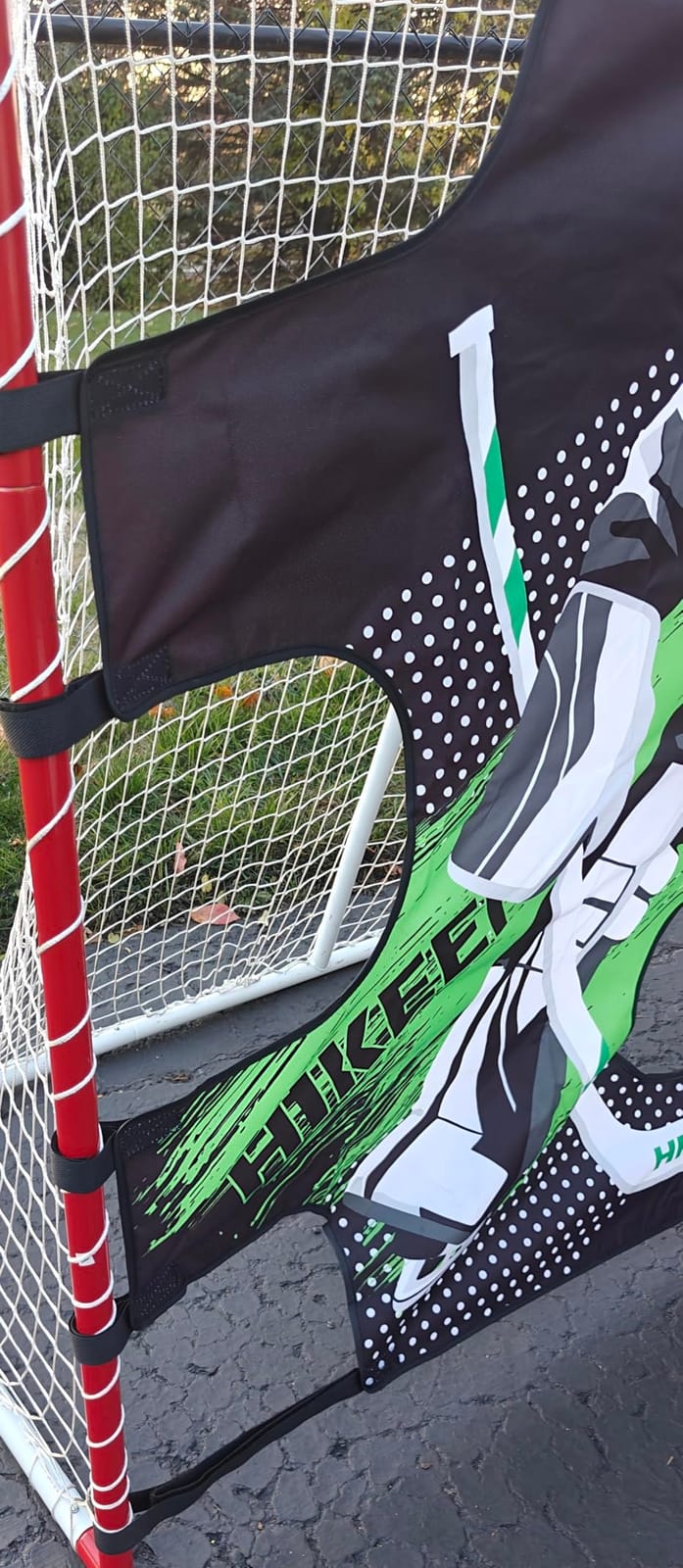 Hikeen Premium Hockey Goalie Shooting Target Tear-Proof Hockey Goal Practice Target with 7 Target Holes - Street Hockey & Ice Hockey Net Goalie Target customer photo 1