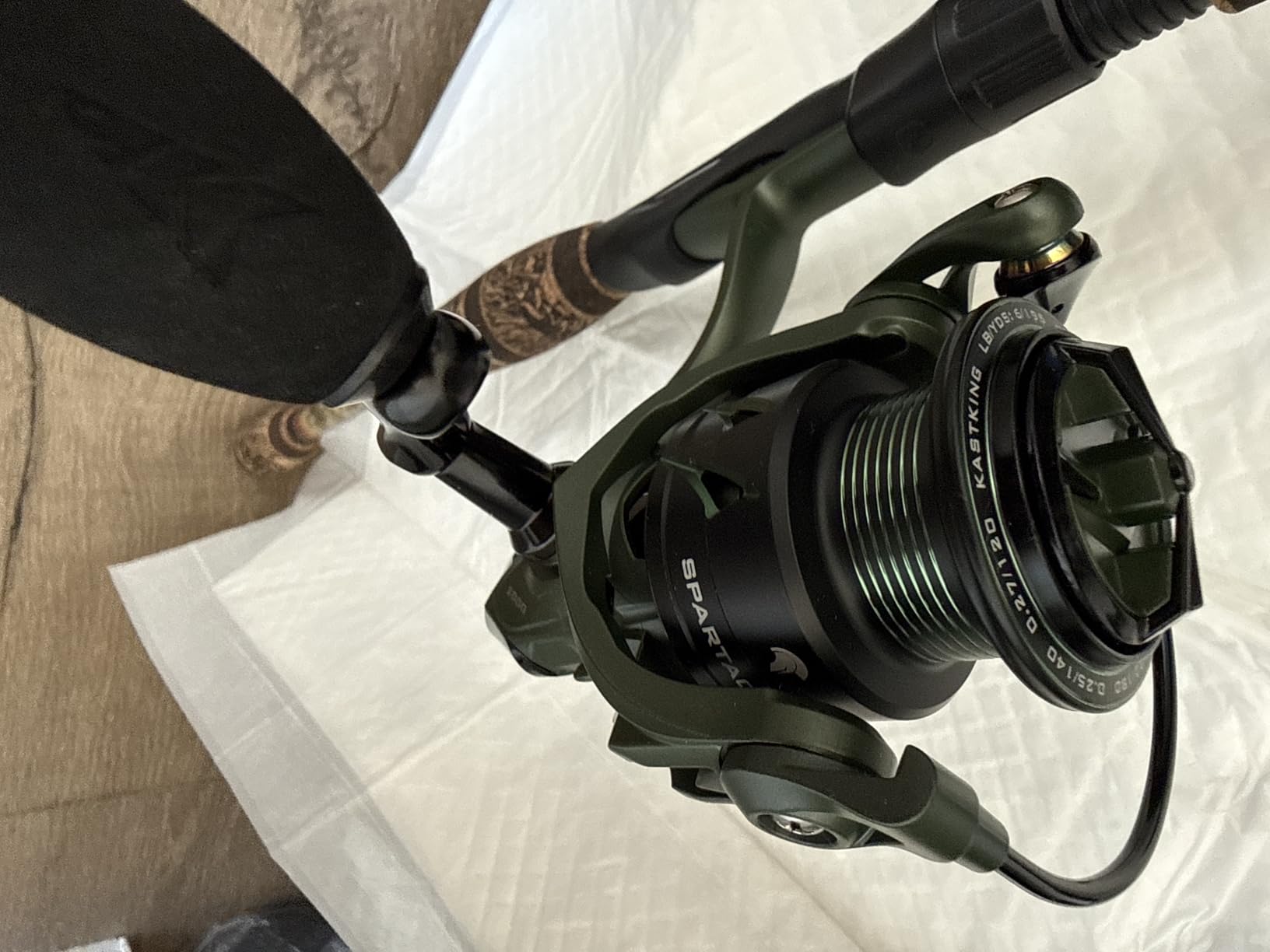 KastKing Spartacus II Spinning Fishing Reels for Saltwater & Freshwater | Max Drag: 22 lb, 7+1 BB, 12.5 oz, Graphite Frame, 5.2:1 Gear Ratio, Size 500 & 1000 Perfect for Ice Fishing customer photo 2