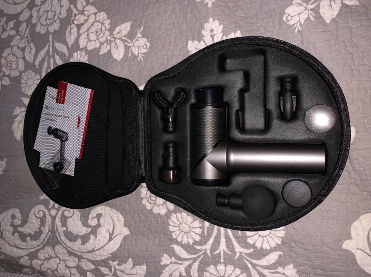 Medcursor Massage Gun - High Intensity Brushless Motor, Handheld Percussion Deep Tissue Massager with 6 Massage Heads for Sore Muscle and Stiffness, Gifts for Father/Dad (Black) customer photo 1