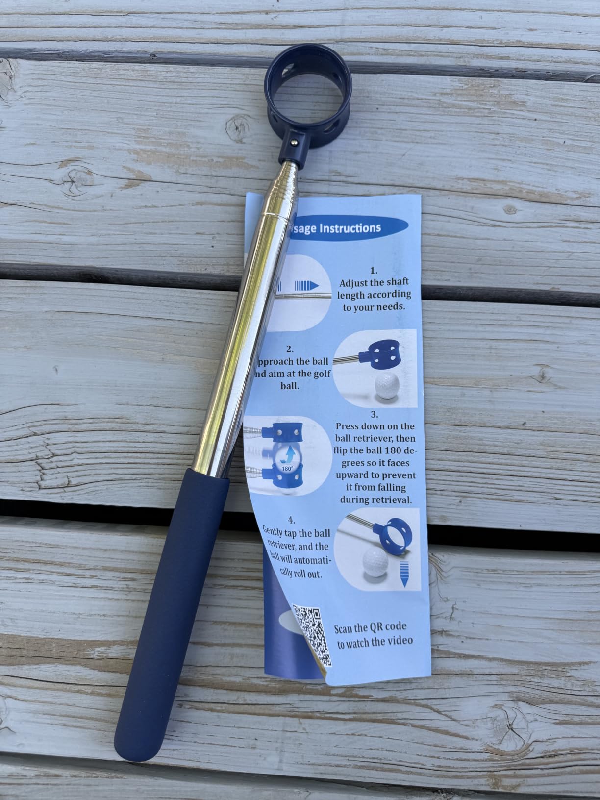 Golf Ball Retriever Telescopic for Water, 9/12/15/20Ft GolfBall Grabber Tool, Golf Accessories Gifts for Men, Women & Golfers, Golf Balls Picker with Stainless Steel Shaft & Rubber Grip customer photo 1