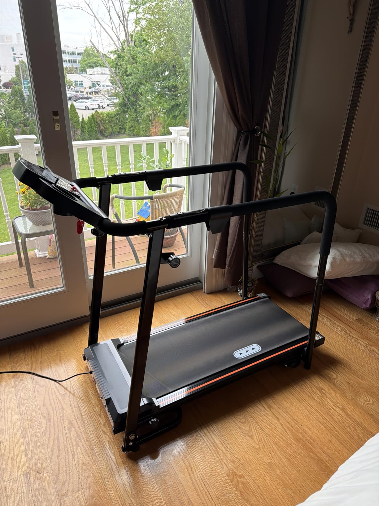 Redliro Treadmill for Seniors with Long Handrails - Walking Treadmill | 0-2% Incline, 300 lbs Capacity, Foldable for Home Small, Auto Lube, Mute & Handrail Button, Elder Recovery, Cup Phone Holder customer photo 2