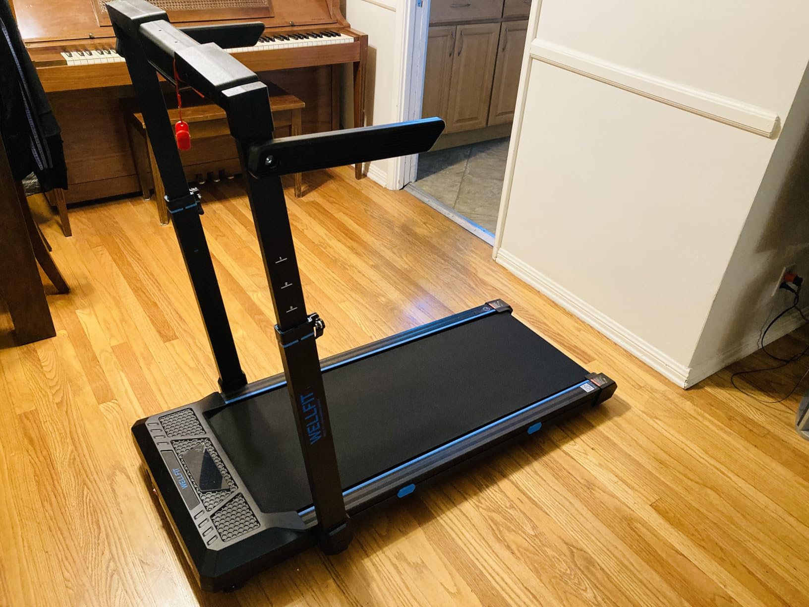 Foldable Treadmill with Auto Incline, 400+ LBS, Adjustable Height | 3.5HP Quiet Walking Pad with Handle Bar, 44