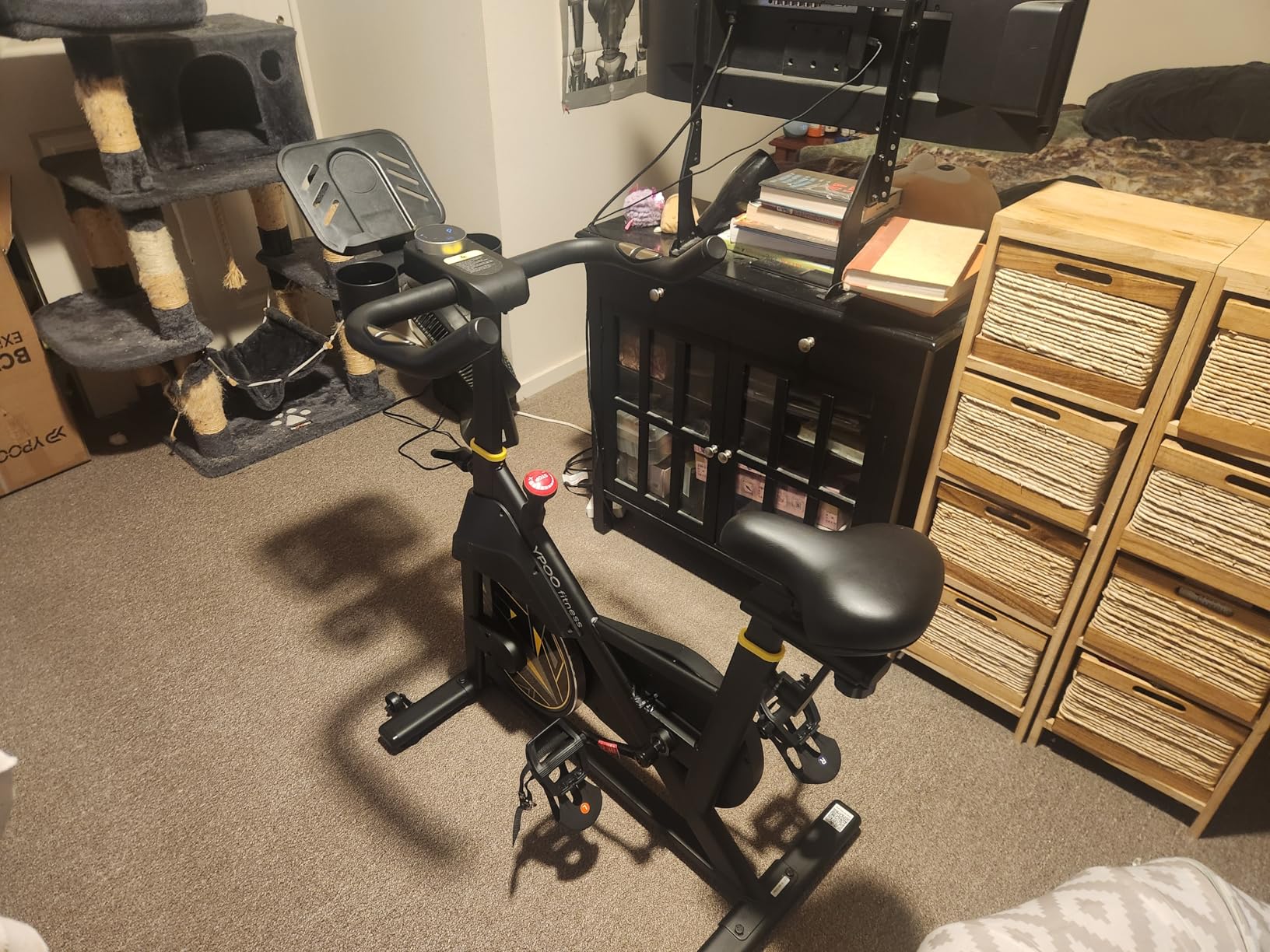 YPOO Exercise Bike Adjustable Magnetic Resistance 330LBS,APP Courses customer photo 1