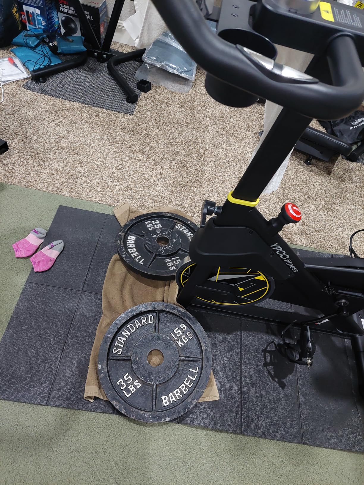 YPOO Exercise Bike Adjustable Magnetic Resistance 330LBS,APP Courses customer photo 2