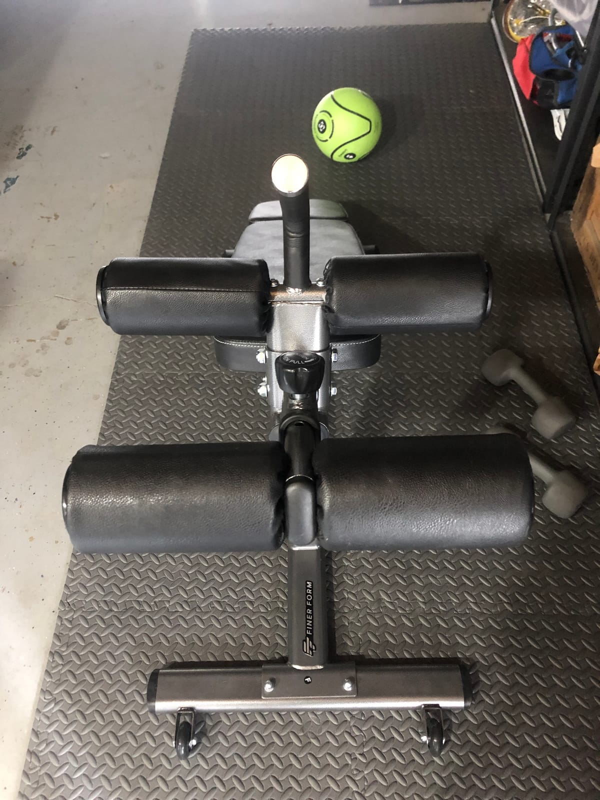 Finer Form Semi-Commercial Decline Sit Up and Flat Weight Bench | 1,100 lb Capacity, Reverse Crunch Handle, Adjustable Foot Rollers, Extra Long Thick Pad, Wide Base, Full Body Workouts customer photo 1