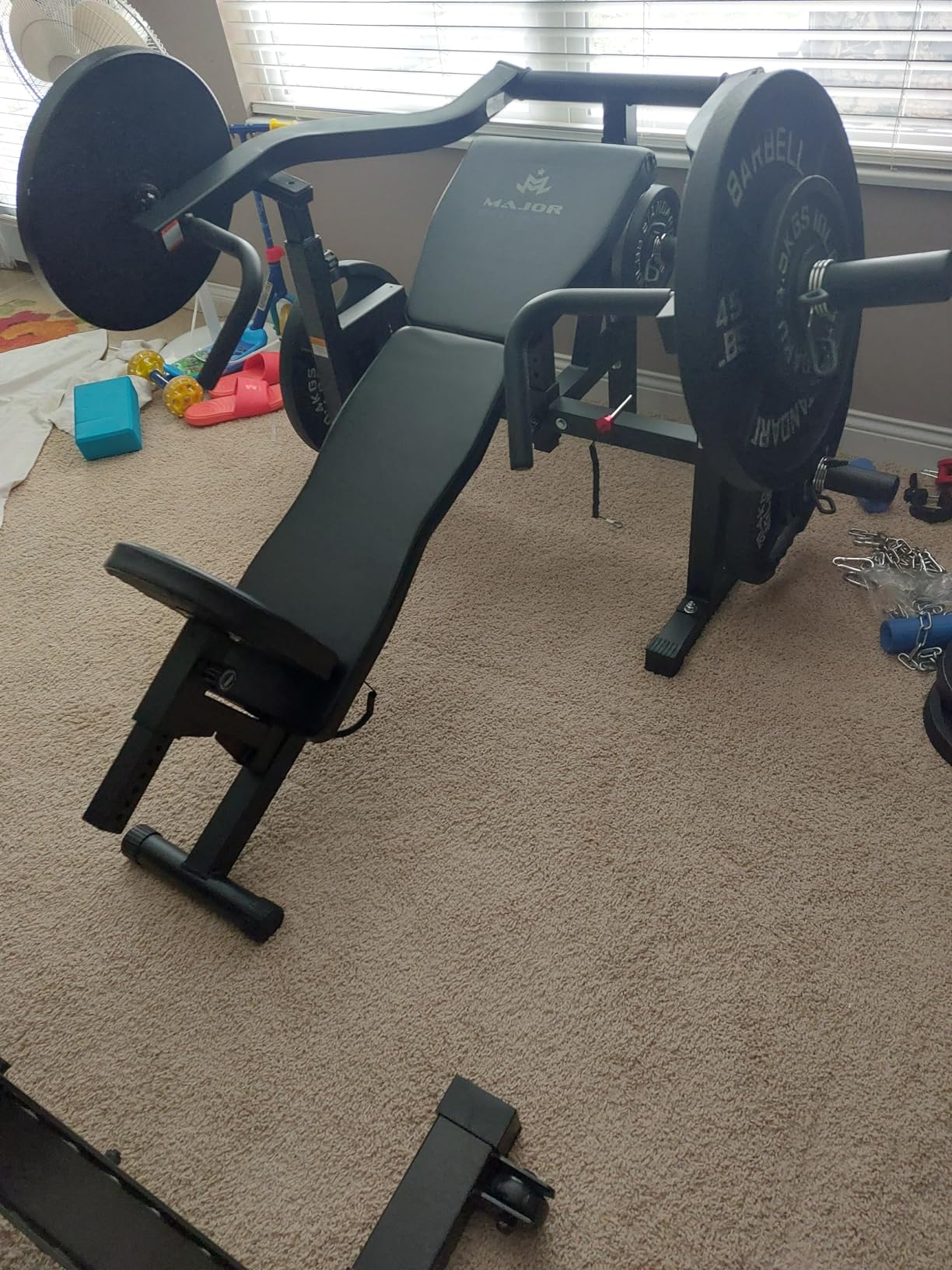 Major Fitness Drone P1 Bench Press Rack with Independent Arms - Adjustable Flat & Incline Bench Press for Chest & AB Workouts - Perfect Home Gym Equipment customer photo 1