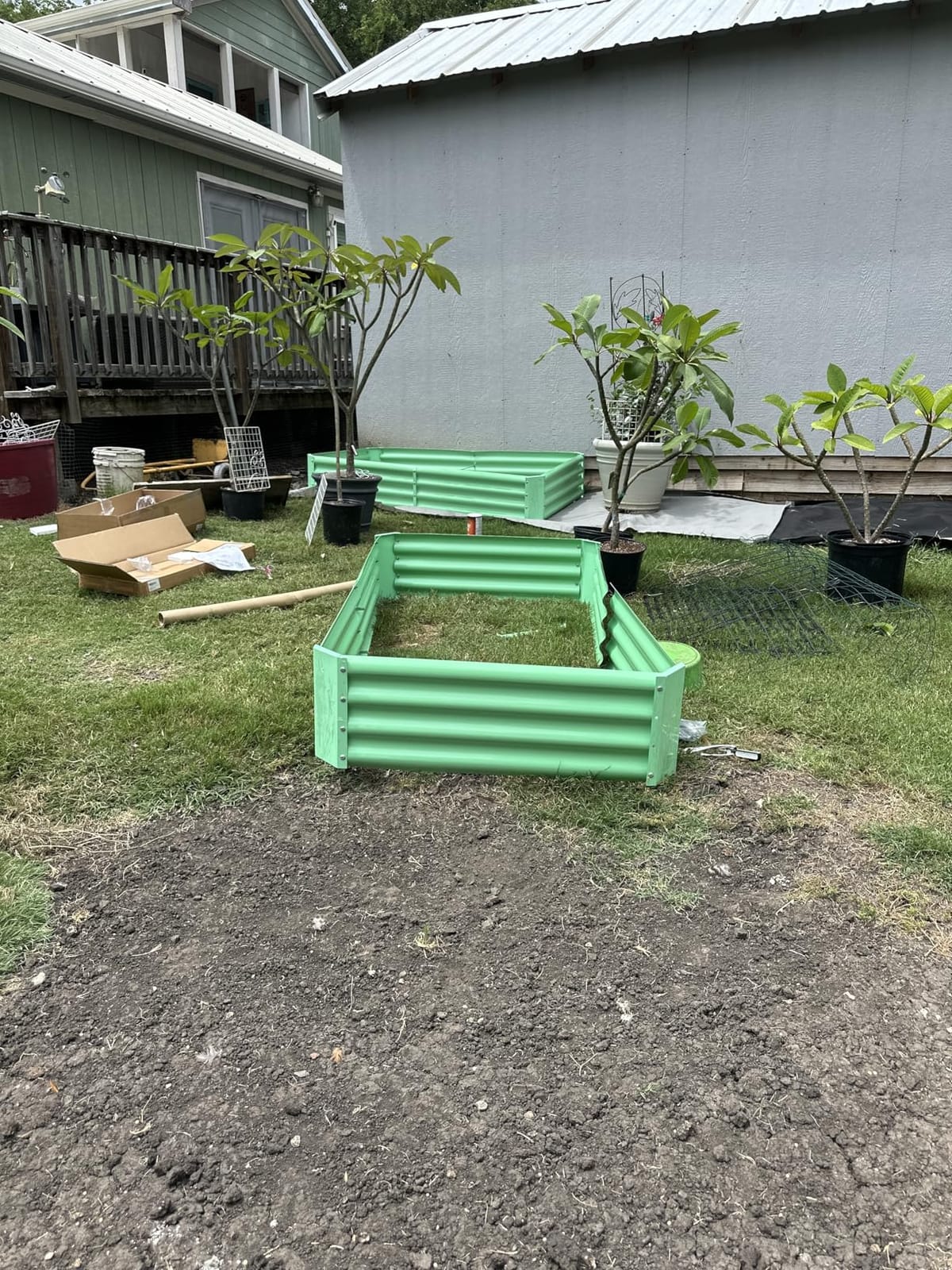 Land Guard 3 Pack 8x4x1ft Galvanized Metal Raised Garden Bed, Metal Planter Kit Box Outdoor for Deep-Rooted Vegetables, Flowers, Green and Herbs, Silver customer photo 2