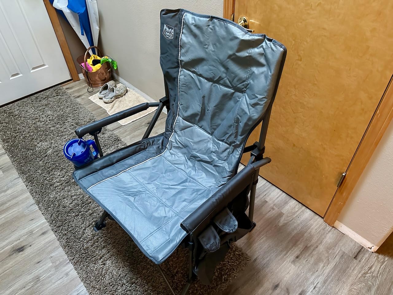 TIMBER RIDGE Oversized Folding Camping Chair High Back 500lbs | Heavy Duty Camping Chairs for Adults, Cup Holder, Side Pocket, Cooler Bag customer photo 2