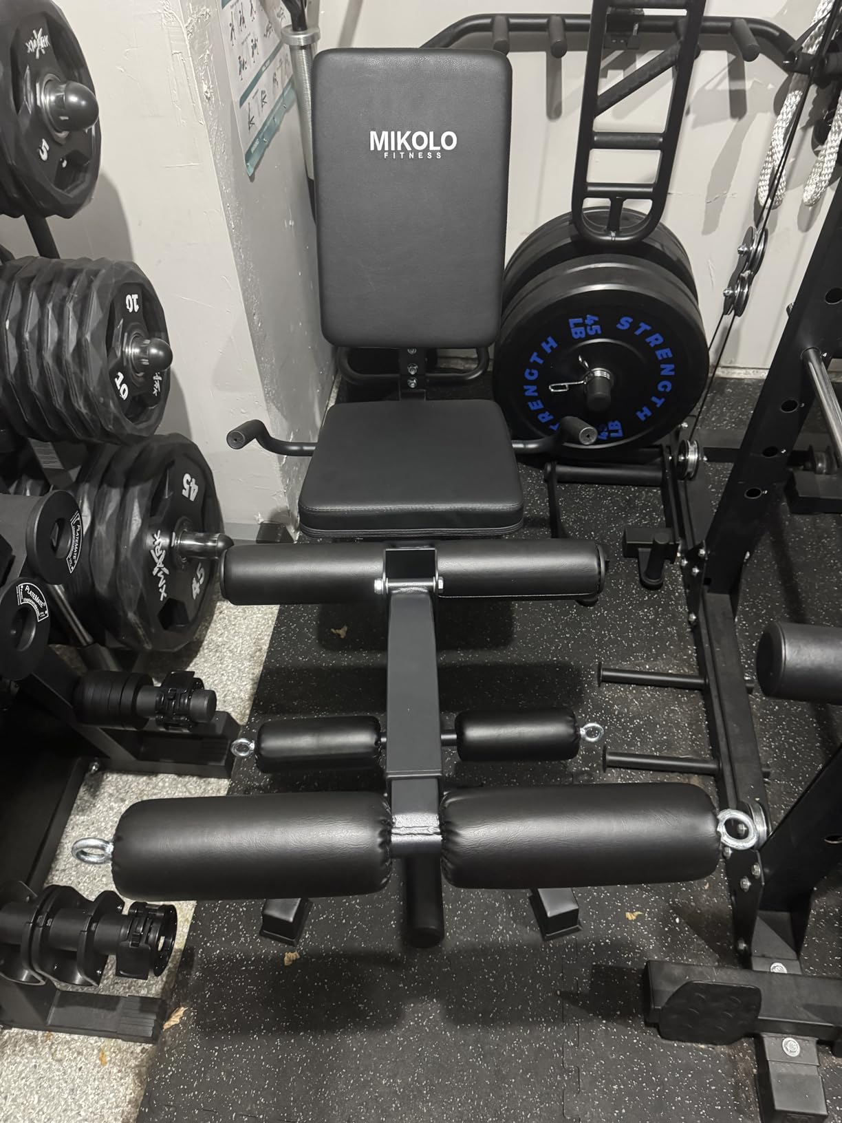 Mikolo Leg Extension and Curl Machine, Adjustable Leg Curl Machine, Seated Leg Extension and Lying Curl Machine for Home Gym, Leg Workout Equipment with Triple Loading System customer photo 2