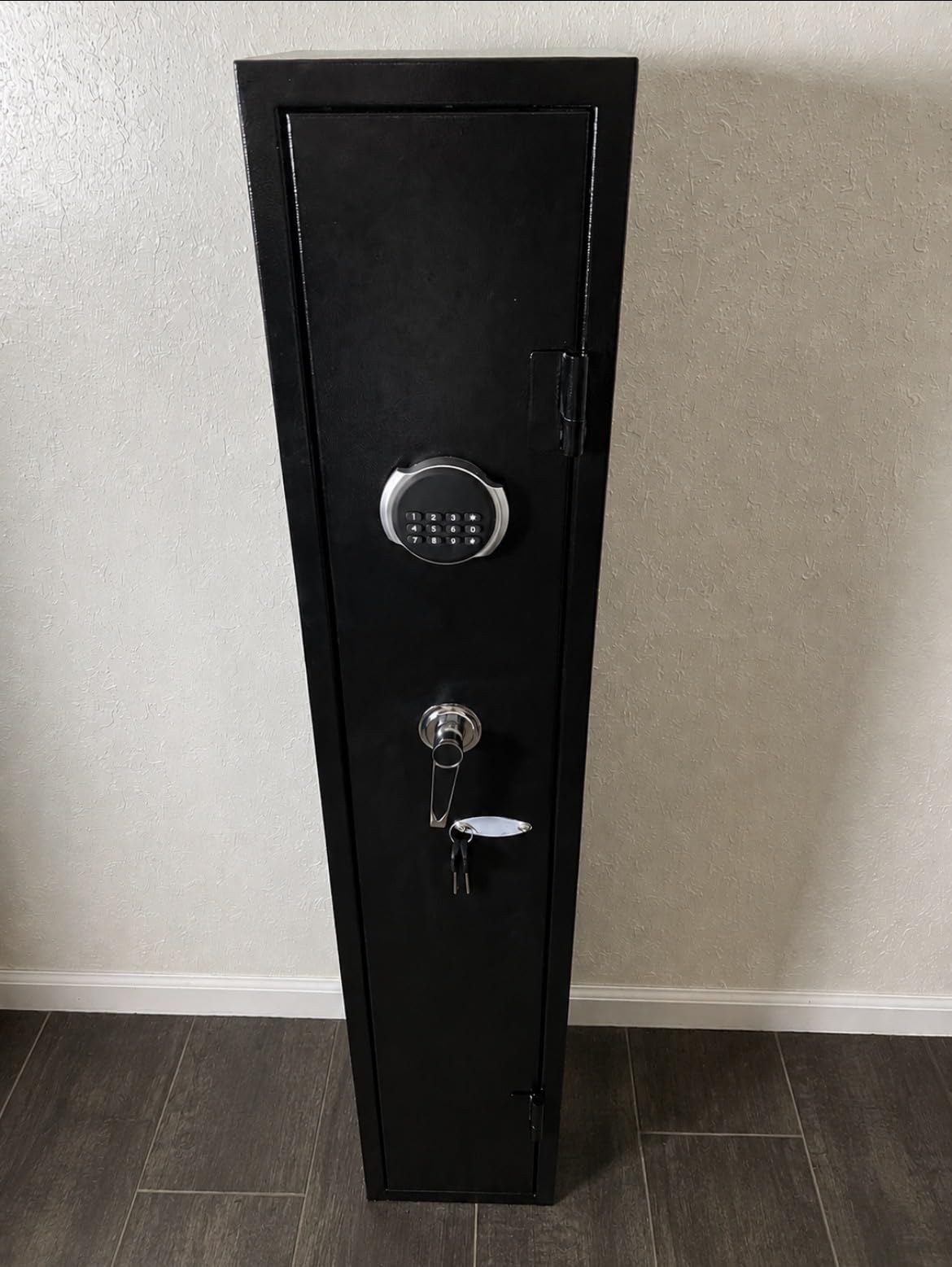 KAER 2-3 Gun Safe for Rifles and Pistols Guns Cabinet for Shotguns Quick Access Long Rifle Safes with Removable Rack LED Light Adjustable Shelves for Home Living Room Bedroom Closet Cloakroom (Black) customer photo 1