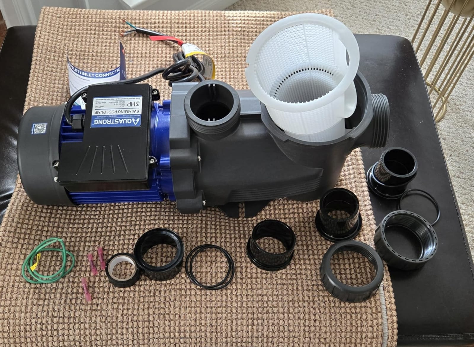 Aquastrong 2HP In/Above Ground Pool Pump, Single Speed, 115V, 8917GPH, High Flow, Powerful Self Primming Swimming Pool Pumps with Filter customer photo 2
