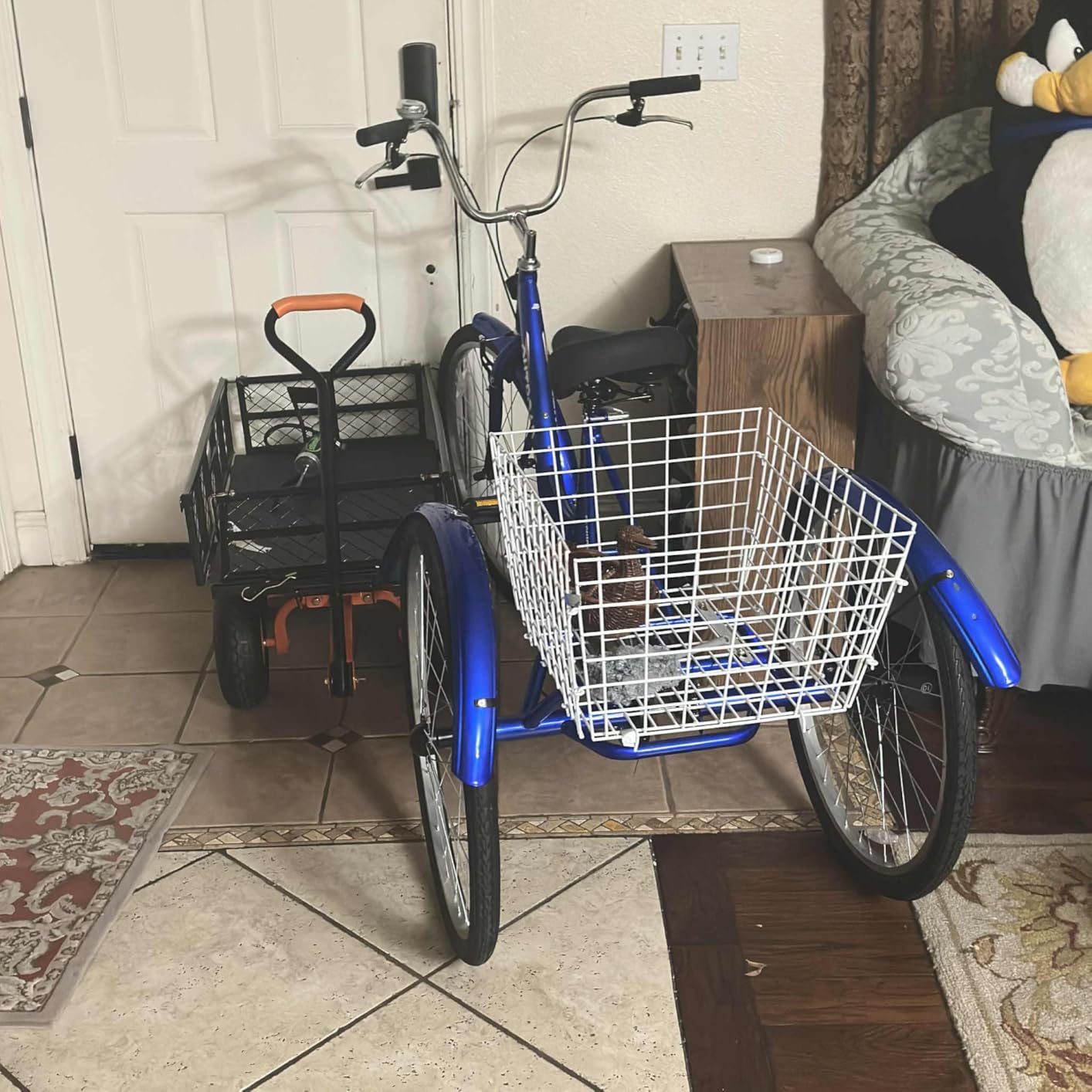 1 Speed Adult Tricycle, 24/26 inch Cruiser Trike with Large Basket for Women Men Seniors, 3 Wheel Bike for Outdoor, Shopping, Recreation, Picnic customer photo 1