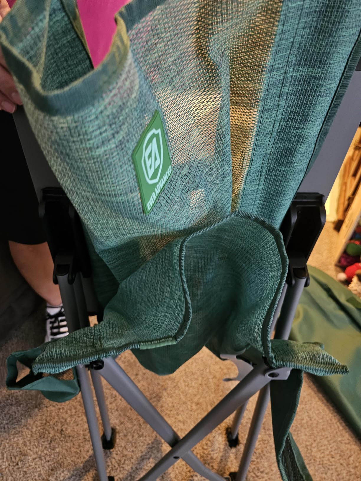 EVER ADVANCED Reclining Camping Chairs for Adult Supports 350lbs Mesh Grey customer photo 1