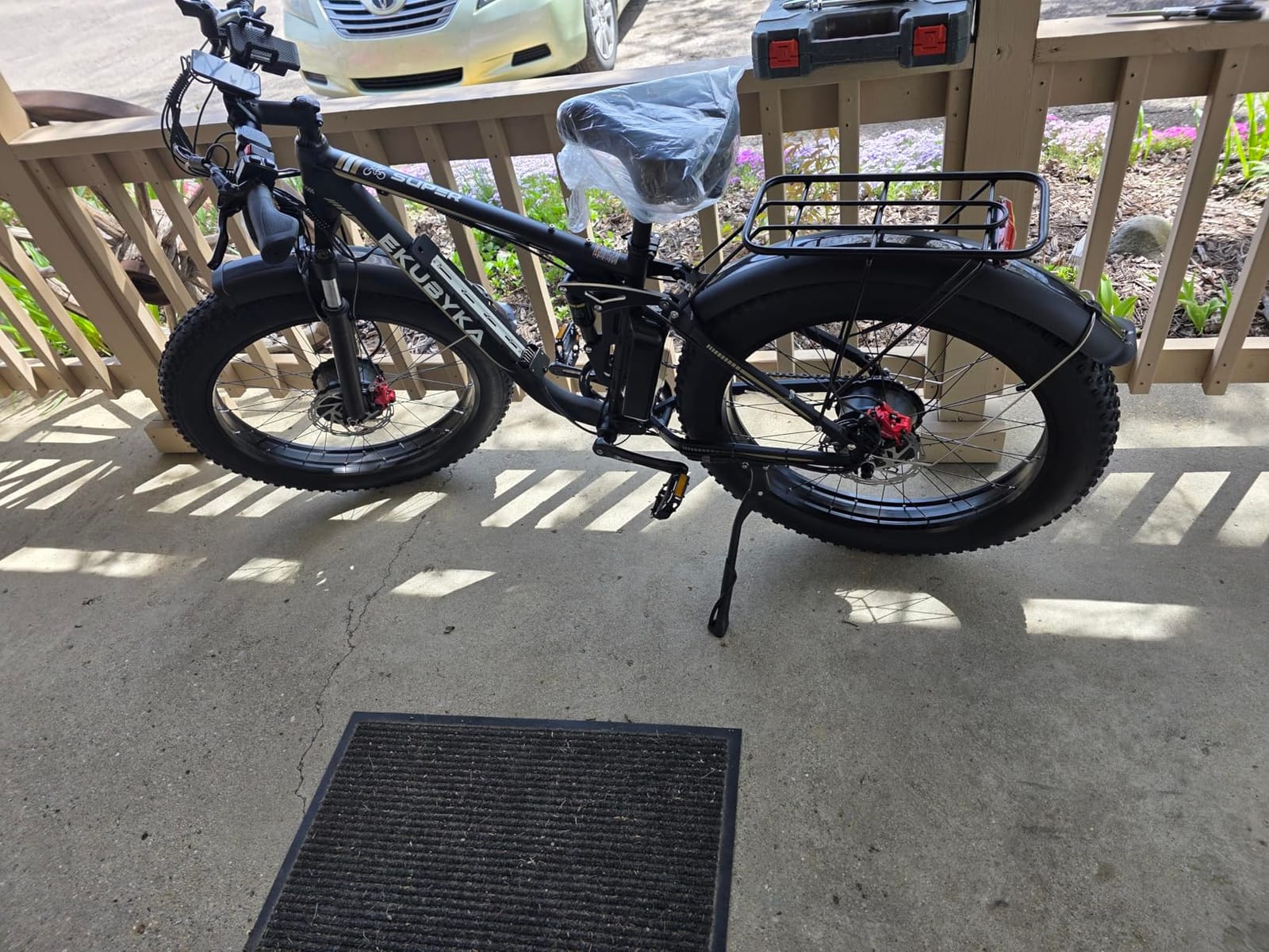 9000W Dual Motor Electric Bike for Adults, 48MPH Fast Full Suspension Ebike, 52V 36Ah Removable Battery for 120 Miles Range, 26 Inch Fat Tire Dual Shock All-Terrain E-Bike, 400lbs Capacity customer photo 1