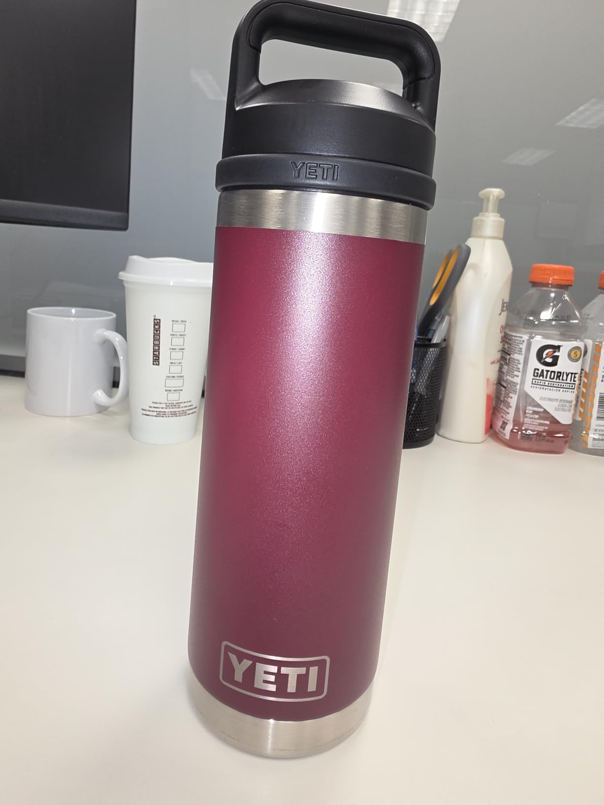 YETI Rambler 18 oz Bottle, Leakproof, Vacuum Insulated, Stainless Steel with Chug Cap, Ridgeline customer photo 1