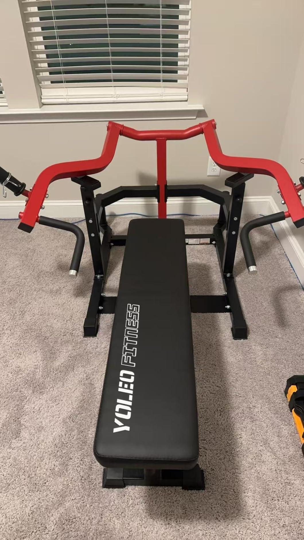 YOLEO Chest Press Machine, 1100LBS Bench Press Machine with Separate Press Station & Adjustable Weight Bench, Independent Converging Arms customer photo 1