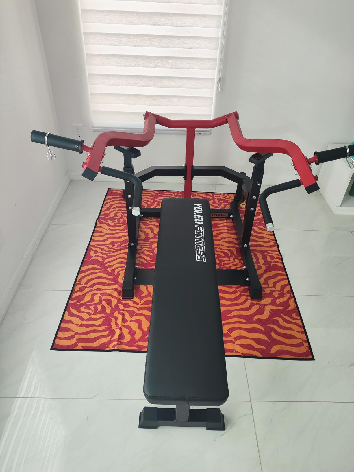 YOLEO Chest Press Machine, 1100LBS Bench Press Machine with Separate Press Station & Adjustable Weight Bench, Independent Converging Arms customer photo 2