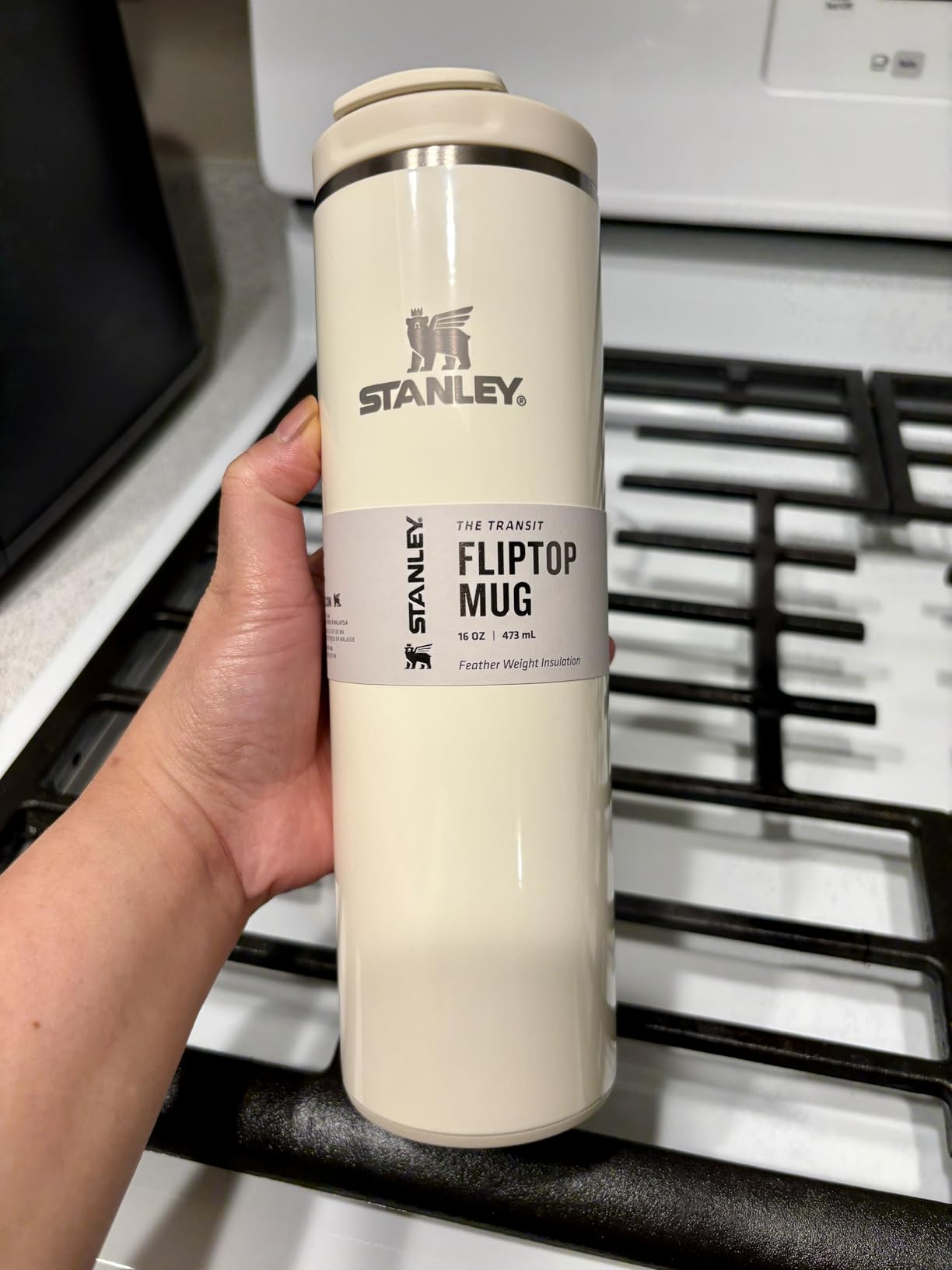STANLEY Transit FlipTop Mug | Leakproof Coffee Travel Cup | Vacuum Insulated Stainless Steel | Stays Hot or Cold for Hours | BPA-Free | 16 oz | Ash customer photo 2
