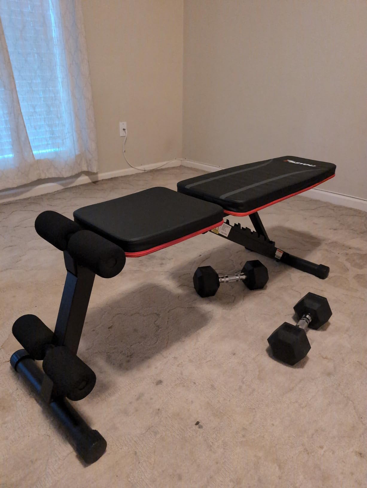PASYOU Adjustable Weight Bench, Foldable, Incline Decline Flat customer photo 1