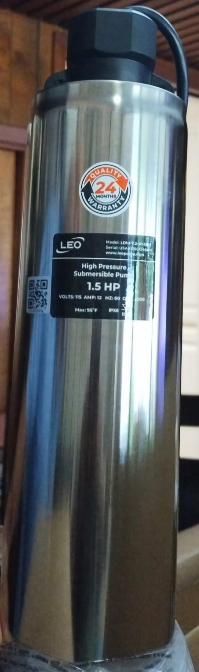 LEO 1.5HP Auto ON/OFF Deep Well Pump 170FT Head Deep Well Submersible Pump | 2200GPH Submersible Well Pump with 72FT Power Cord 115V, Stainless Steel, Shallow Well Pump for Home, Irrigation Low Noise customer photo 2