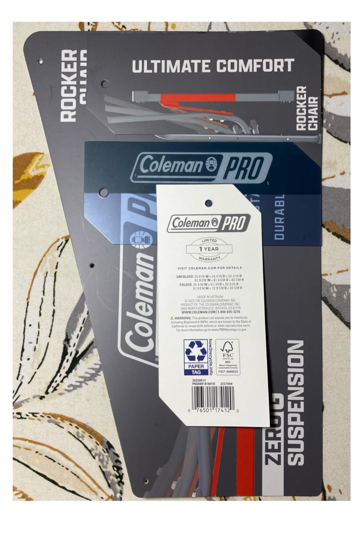 Coleman Pro Rocker Chair, Easy & Fast Folding, Up to 250lb Capacity customer photo 1