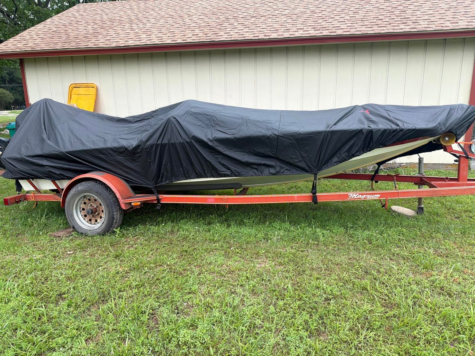 Comnova Boat Cover 16-18.5 FT - Marine Grade Trailerable Boat Cover Heavy Duty & Waterproof - Fit 16 to 18.5ft V-Hull, Tri-Hull, Fishing Boats, Runabout, Bowrider, Fish & Ski and Pro-Style Bass Boats customer photo 2