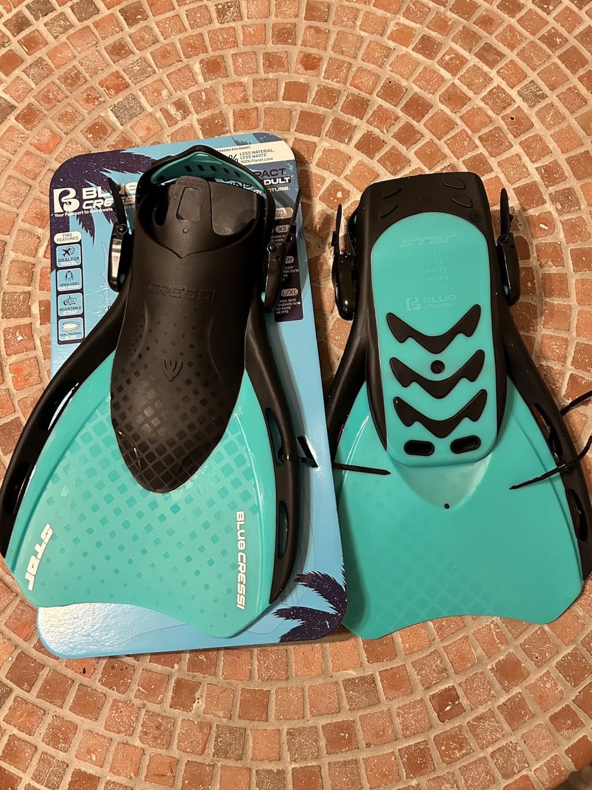 Cressi Star Short Adjustable Open Heel Fins - Light for Travel, Robust and Durable Design - Designed in Italy customer photo 2