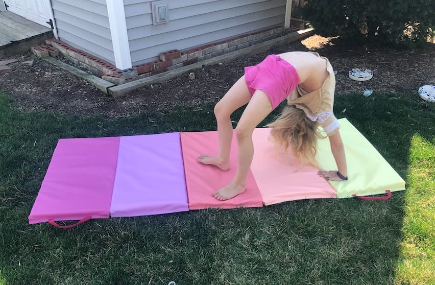 Hearthsong Tumbling Mat for Kids, 5-Panel Thick 1.25