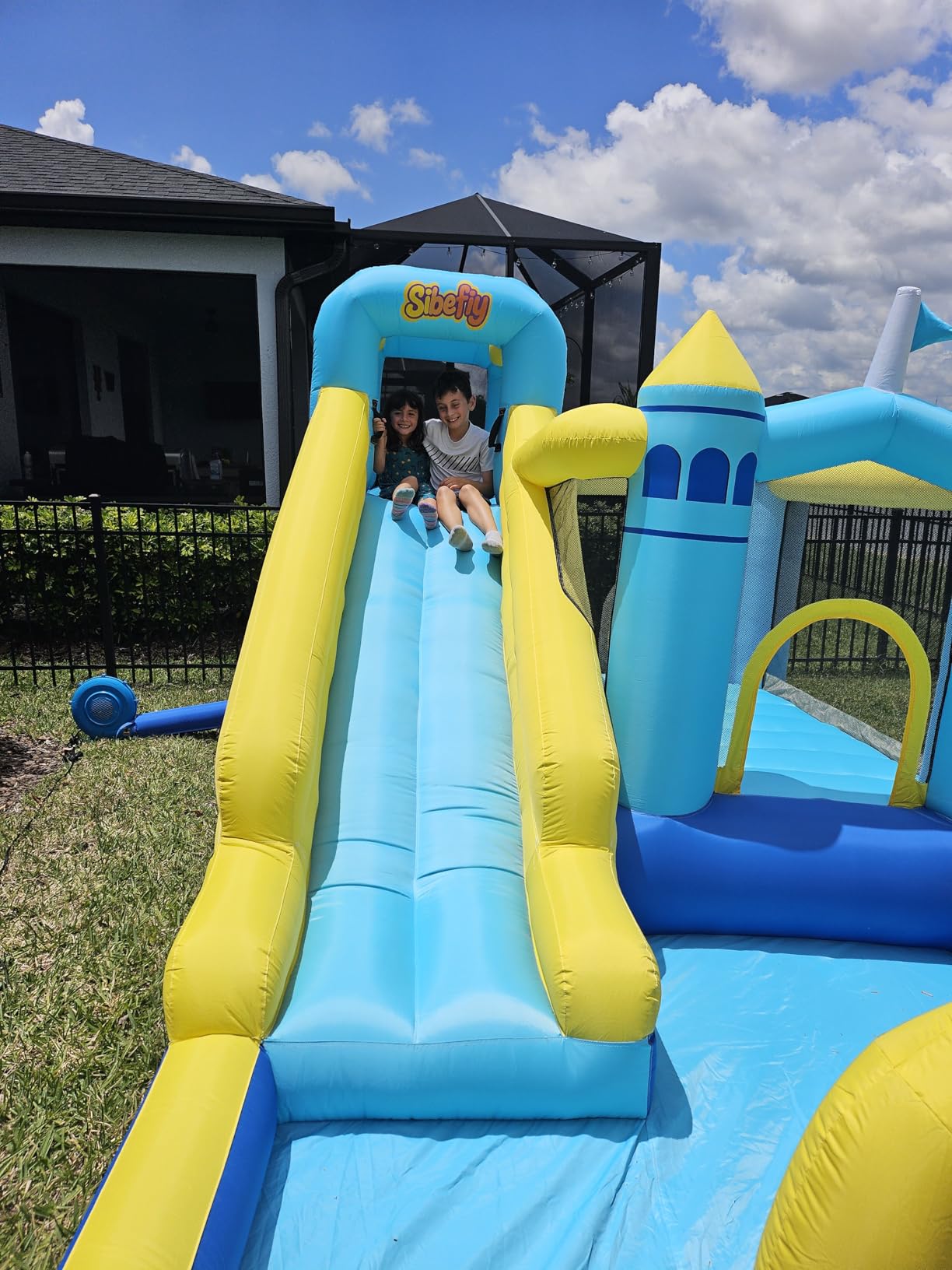 Bounce House, 8-in-1 Gameplay Mode Inflatable Bounce House for Kids | Sturdy and Durable Bouncy House with Blower, Bouncy Castle with Slide, Great for Indoor, Outdoor & Backyard, Birthday Parties customer photo 1