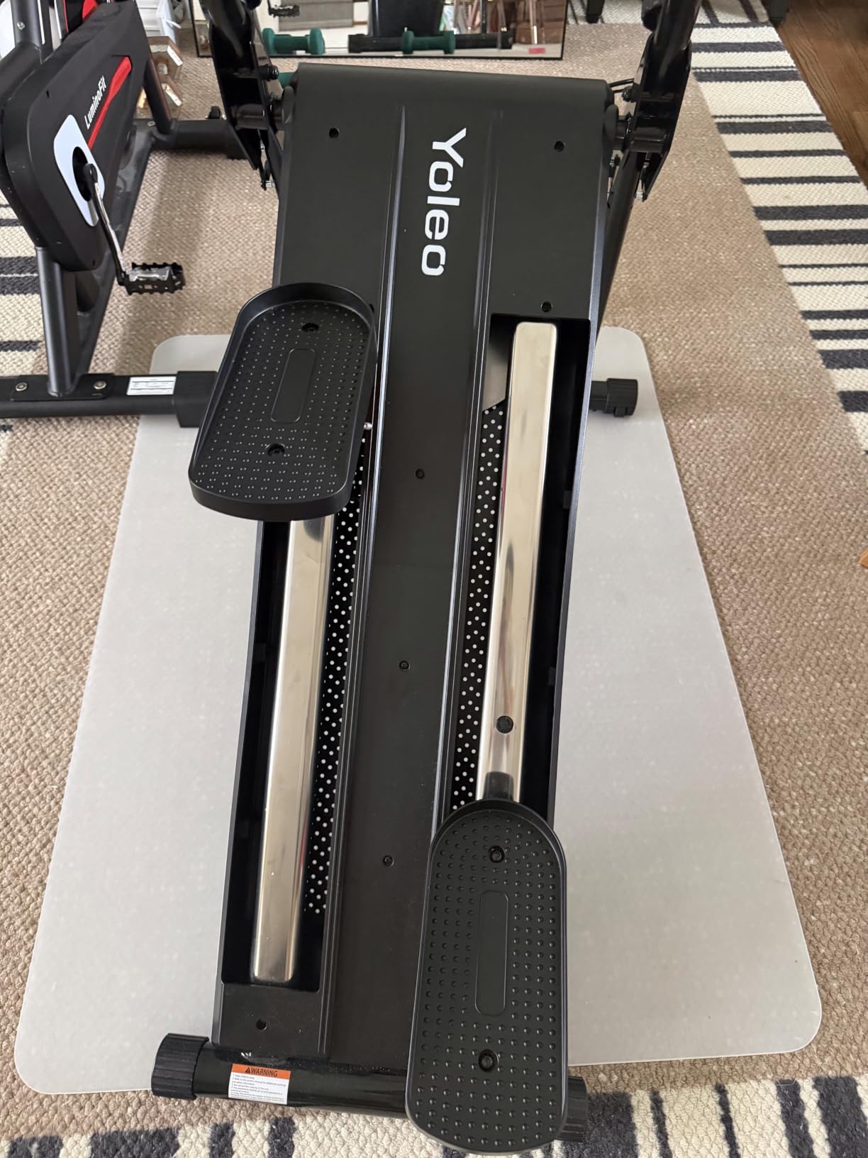 YOLEO Magnetic Stair Stepper for Exercise at Home, 16-Level Adjustable Resistance Up to 130LB, Folding Cardio Stairmaster with 28'' Extended Stride & Low Noise, Stair Climber with HR Sensor for Full Body customer photo 2