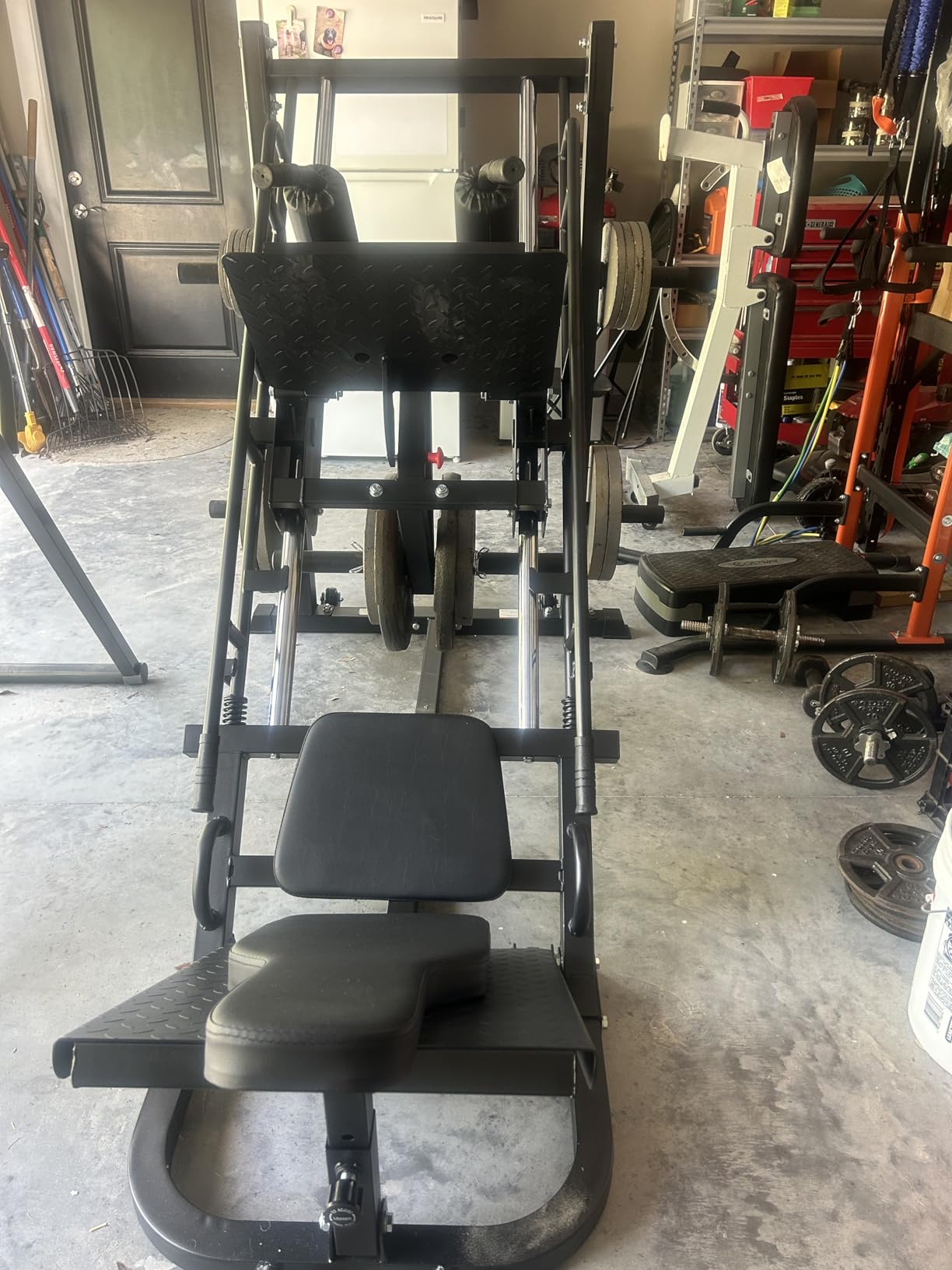 Dripex Leg Press Hack Squat Machine Combo for Home Gym, Adjustable Leg Press Machine for Full Lower Body Workout, Upgraded Leg Press with Transport Wheels and Weight Storage,Weight Plates Not Included customer photo 1