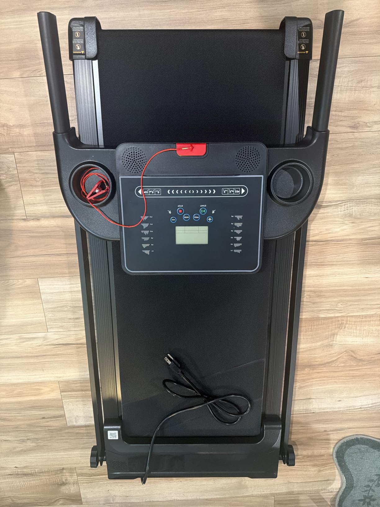 Treadmills for Home Walking Pad Machine - Foldable Treadmill with Handle Bar for Running Jogging Gym Compact Portable Small Caminadora Electrica Folding Tred Mills with LED Display customer photo 1