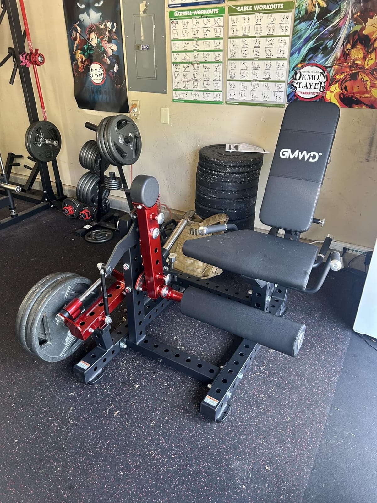 GMWD Leg Extension and Curl Machine LE08 2.0, Adjustable Leg Curl Machine with Plate Loaded, Seated Leg Extension and Lying Curl Machine for Home Gym, Leg Workout Equipment customer photo 1