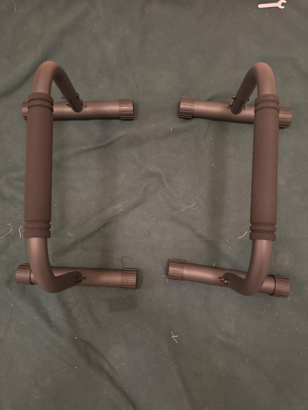 Push Up Bars, Adjustable 10-12.5 Inch Parallettes Bars | For Calisthenics, Heavy Duty 880 LBS Parallel Dip Bars, Foam Handles & Non-Slip Rubber Feet, No Wobble Handstand L-Sit Stands customer photo 2