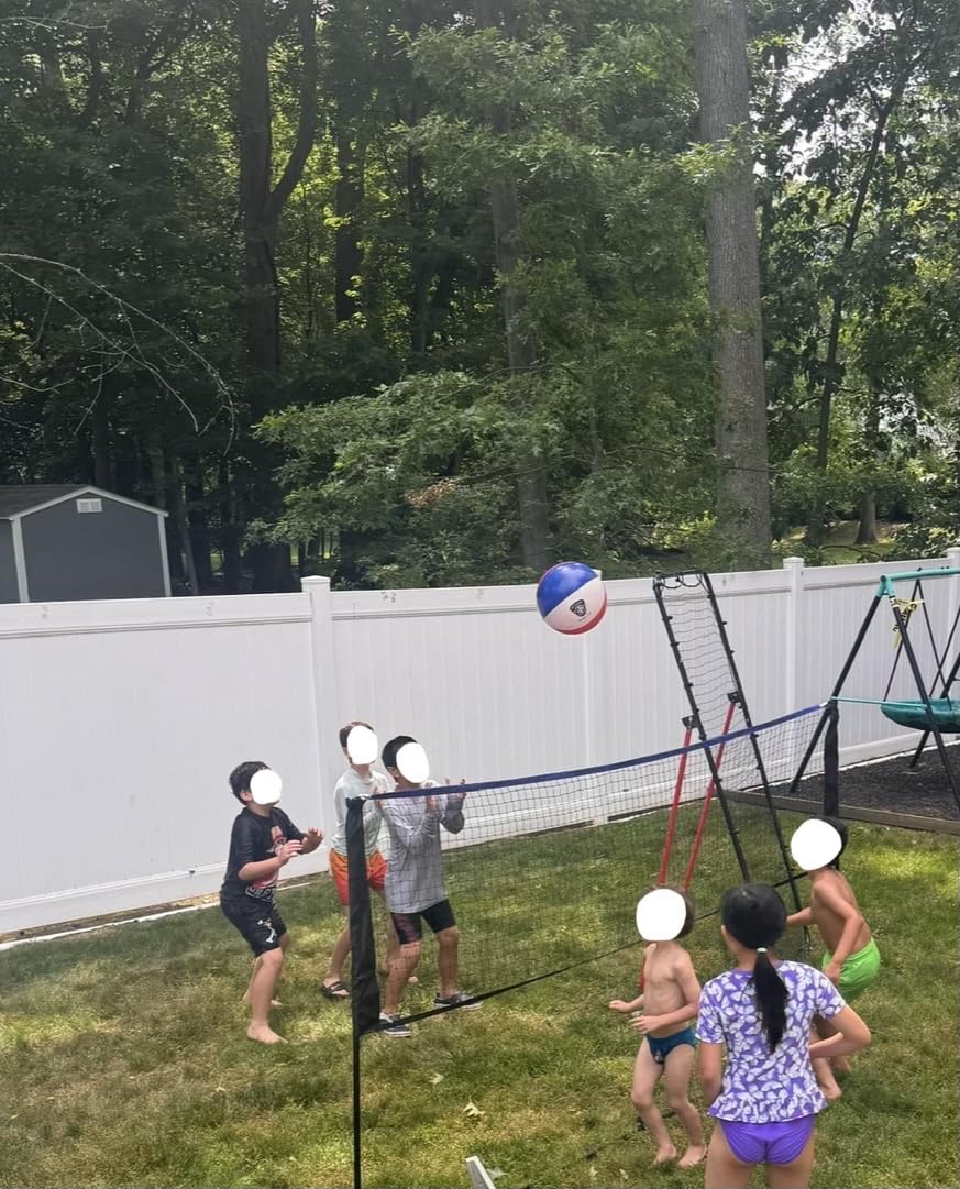 OLIXIS Badminton Net Set, 10FT/14FT/17FT Wide, 3-5FT Adjustable Height Multi Sport Net for Pickleball, Tennis, Volleyball, Soccer Tennis, Indoor Outdoor with Carry Bag, Easy Setup for Backyard customer photo 1