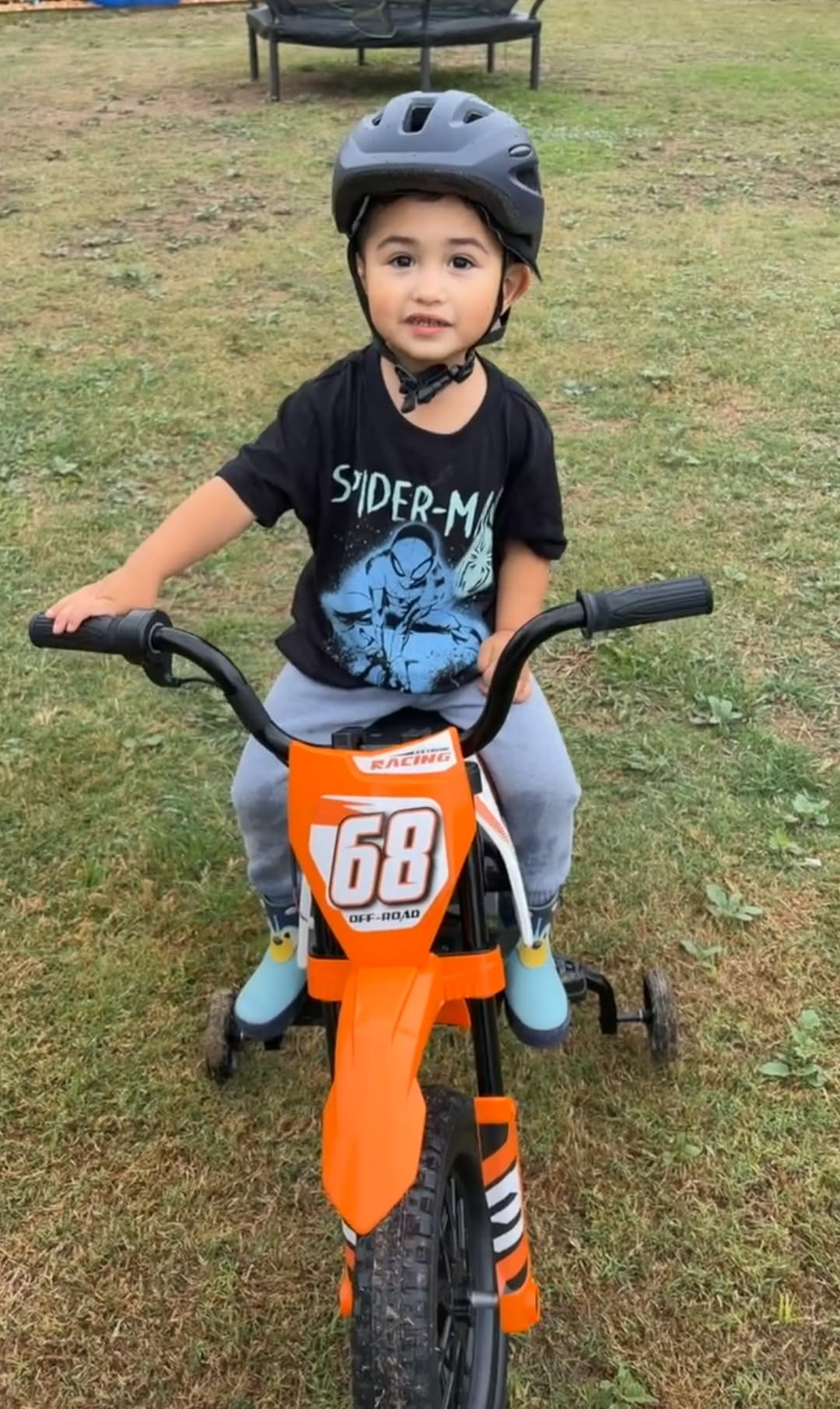JOYSTROLL 12V Kids Motorcycle, 2x25W Ride on Motorbike | Equipped with Safety Training Wheels, Self-Control Throttle Grip, Music, Spring Suspension, Ideal Present for Little Kids customer photo 2