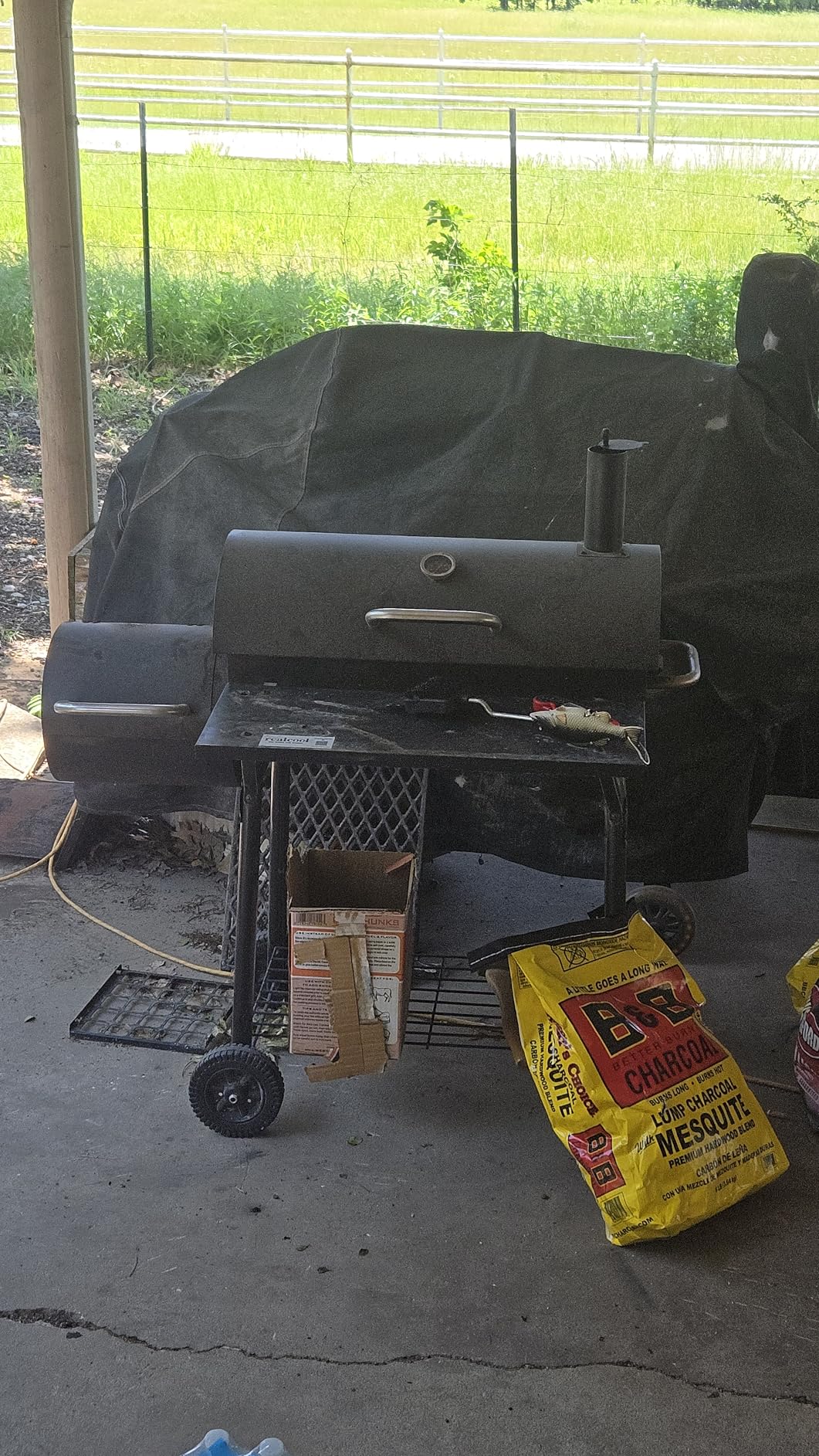 Realcook Charcoal Grill with Offset Smoker: Spacious Barrel Charcoal Grills | with 800 Sq. In. Cooking Space - BBQ Offset Smoker Combo for Backyard Parties Weekend Barbecues Gatherings customer photo 1