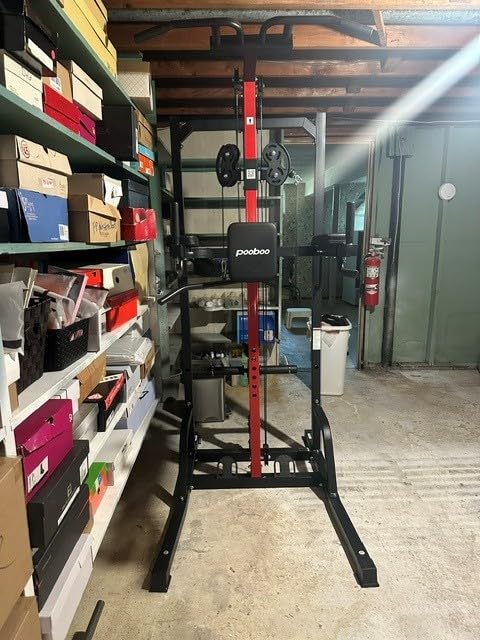 Pull Up Bar Power Tower Dip Station, Cable Machine-Integrated 450LBS Multi-Function Adjustable Height Fitness Strength Training Equipment for Home Gym Strength Training Equipment customer photo 1