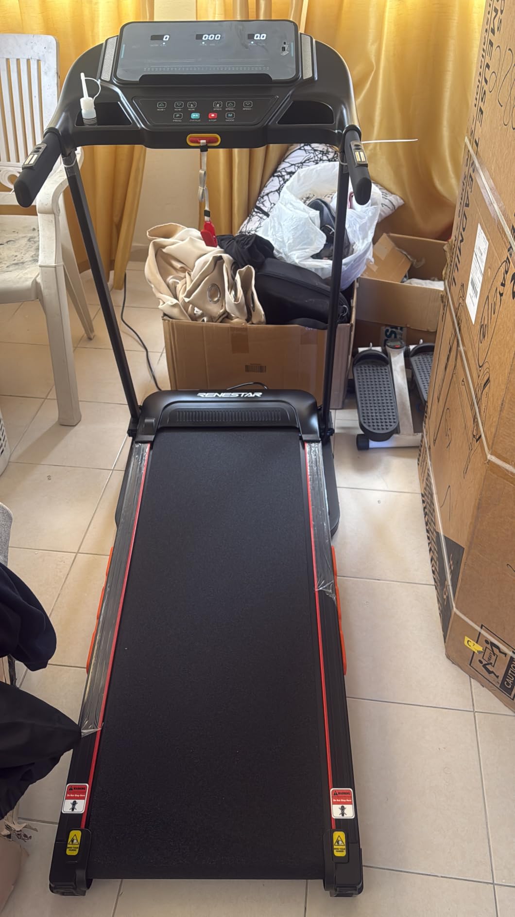 Folding Treadmill for Home with Auto Incline | compact, 300LBS, Bluetooth speaker, low noise, pulse monitor, foldable, knee-friendly, cushioned running belt customer photo 1