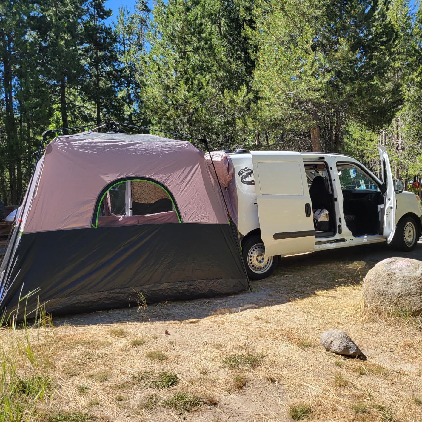 Happy Travel SUV Tents for Camping, 6 Person Instant Car Tent with Rainfly | 60 Seconds Easy Setup Pop up Tent, Waterproof Car Tailgate Tent, Cabin Tent with Expandable Carry Bag, 10'W X 10'L X 7.1'H customer photo 1