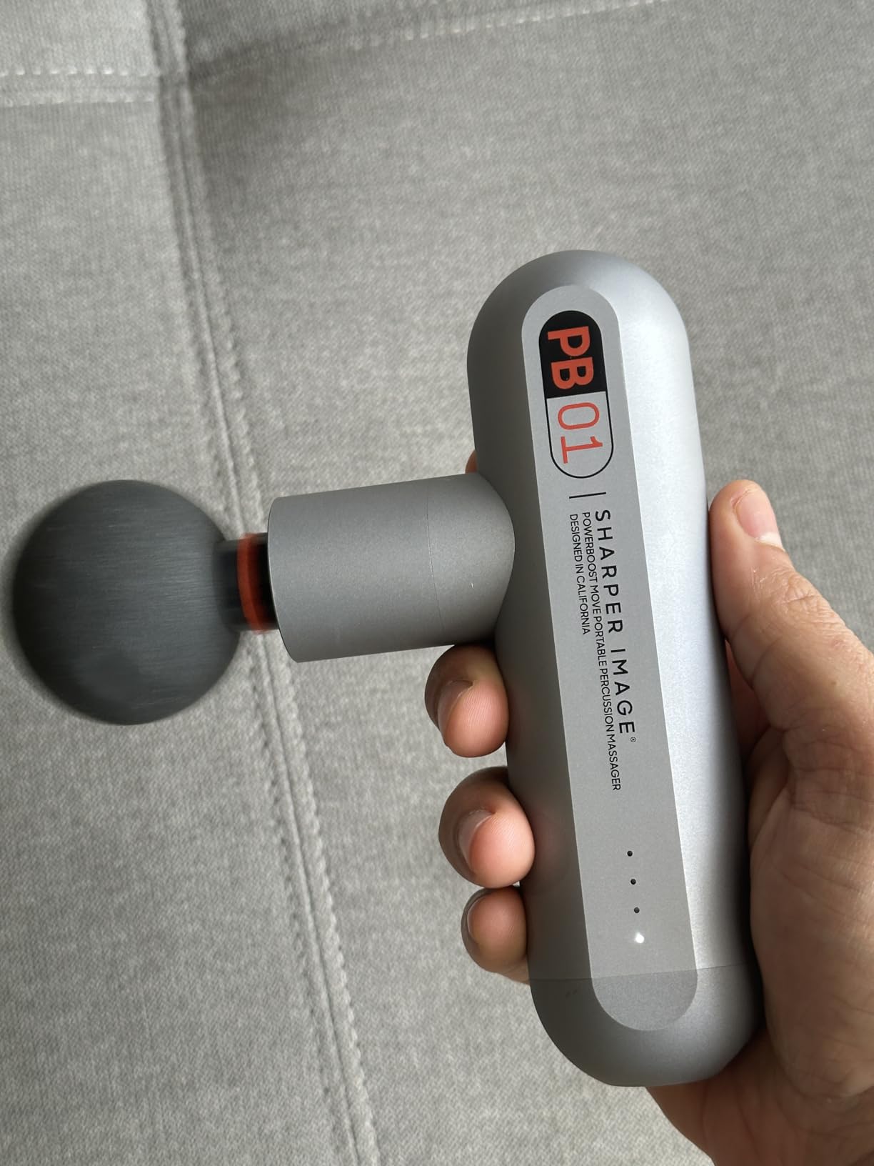 Sharper Image Powerboost Mini Deep Tissue Massage Gun, Powerful & Compact | Lightweight Percussion Massager, Muscle Recovery & Pain Relief, Quiet Handheld Massage Tool customer photo 2